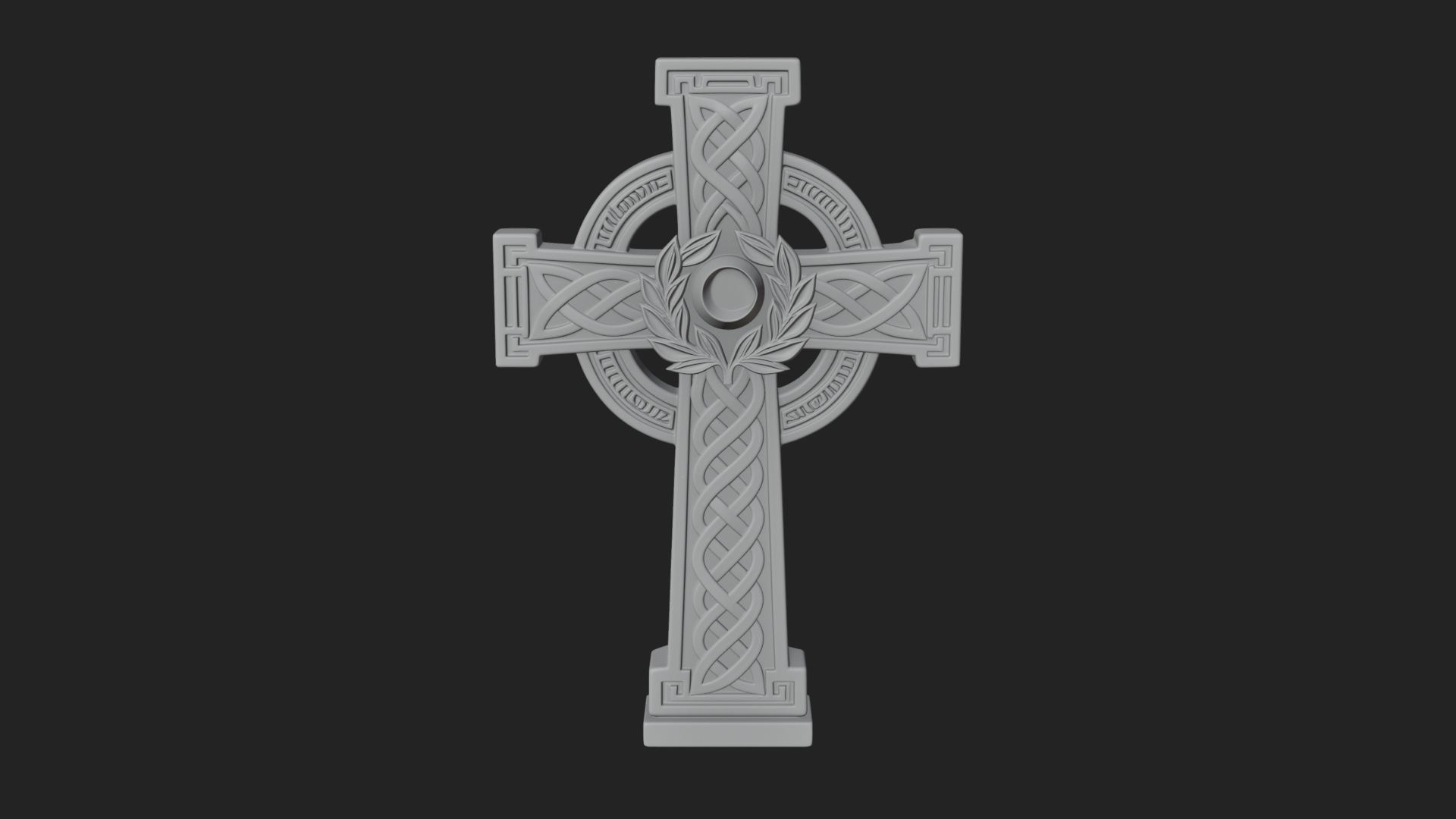 Carved Relief Wall Cross Design 132 3D Print Model 3D Model