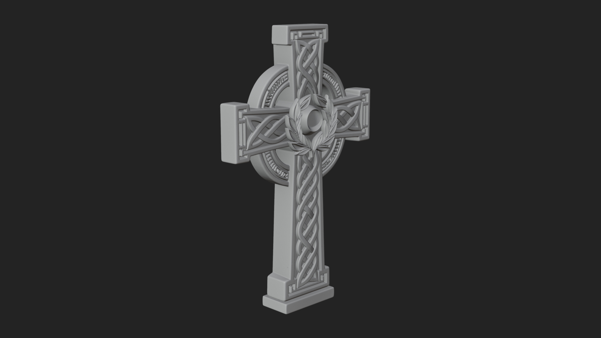Carved Relief Wall Cross Design 132 3D Print Model 3D Model