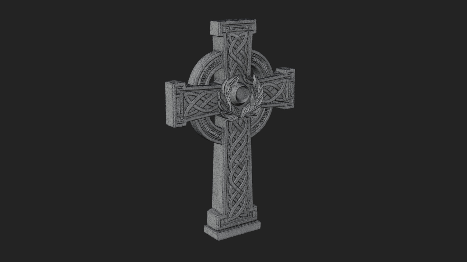 Carved Relief Wall Cross Design 132 3D Print Model 3D Model