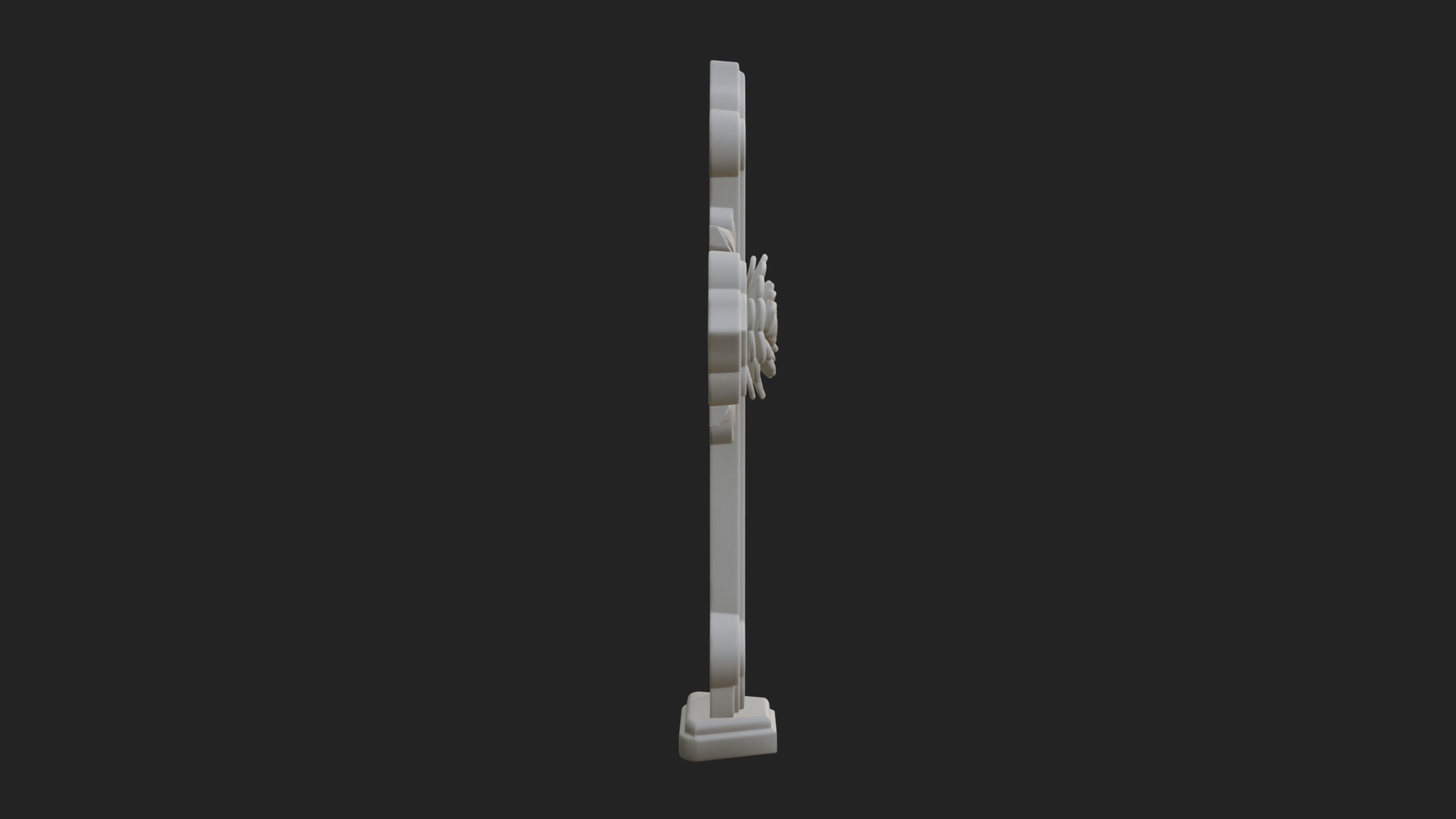 Carved Relief Wall Cross Design 133 3D Print Model 3D Model