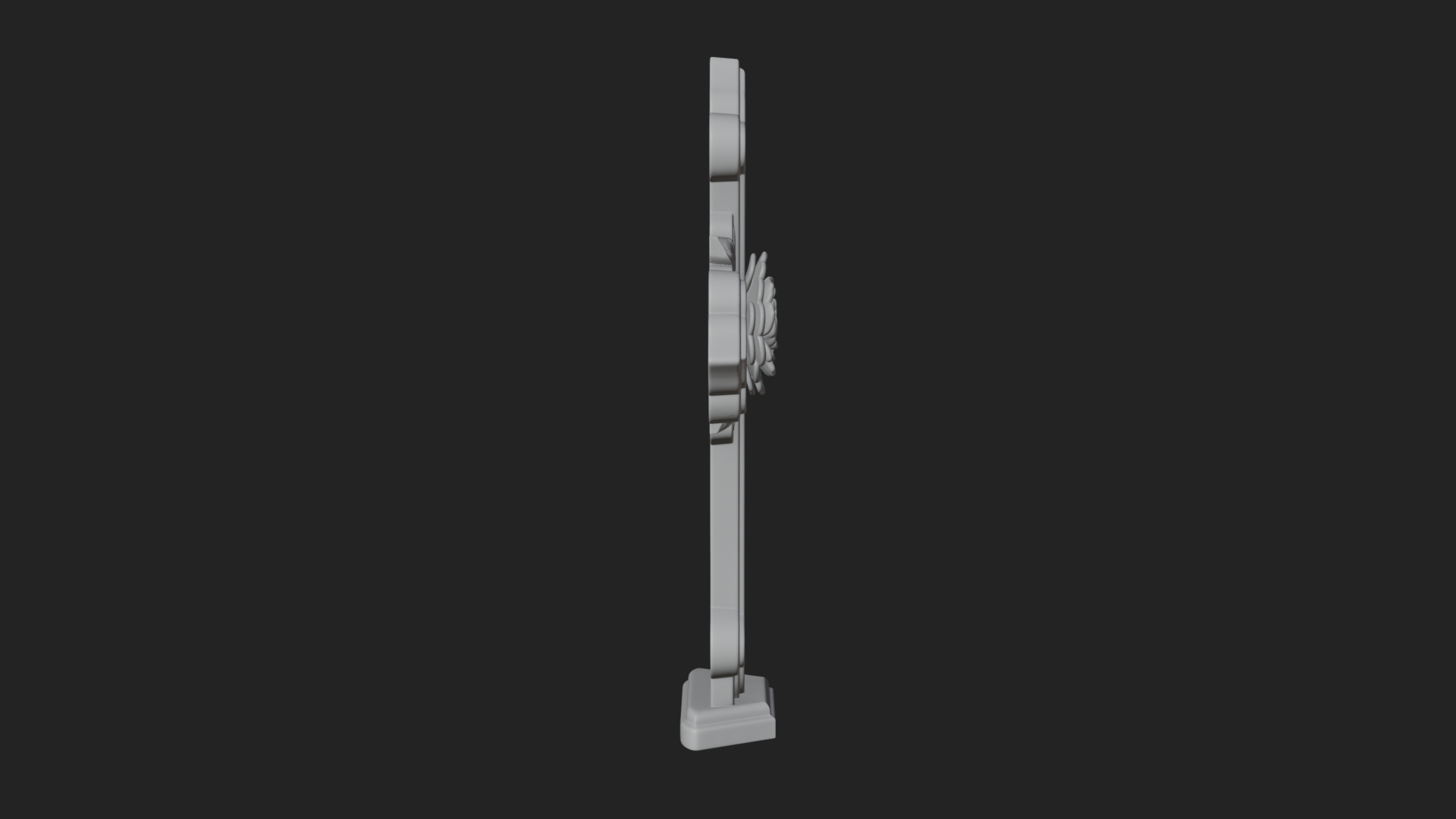 Carved Relief Wall Cross Design 133 3D Print Model 3D Model