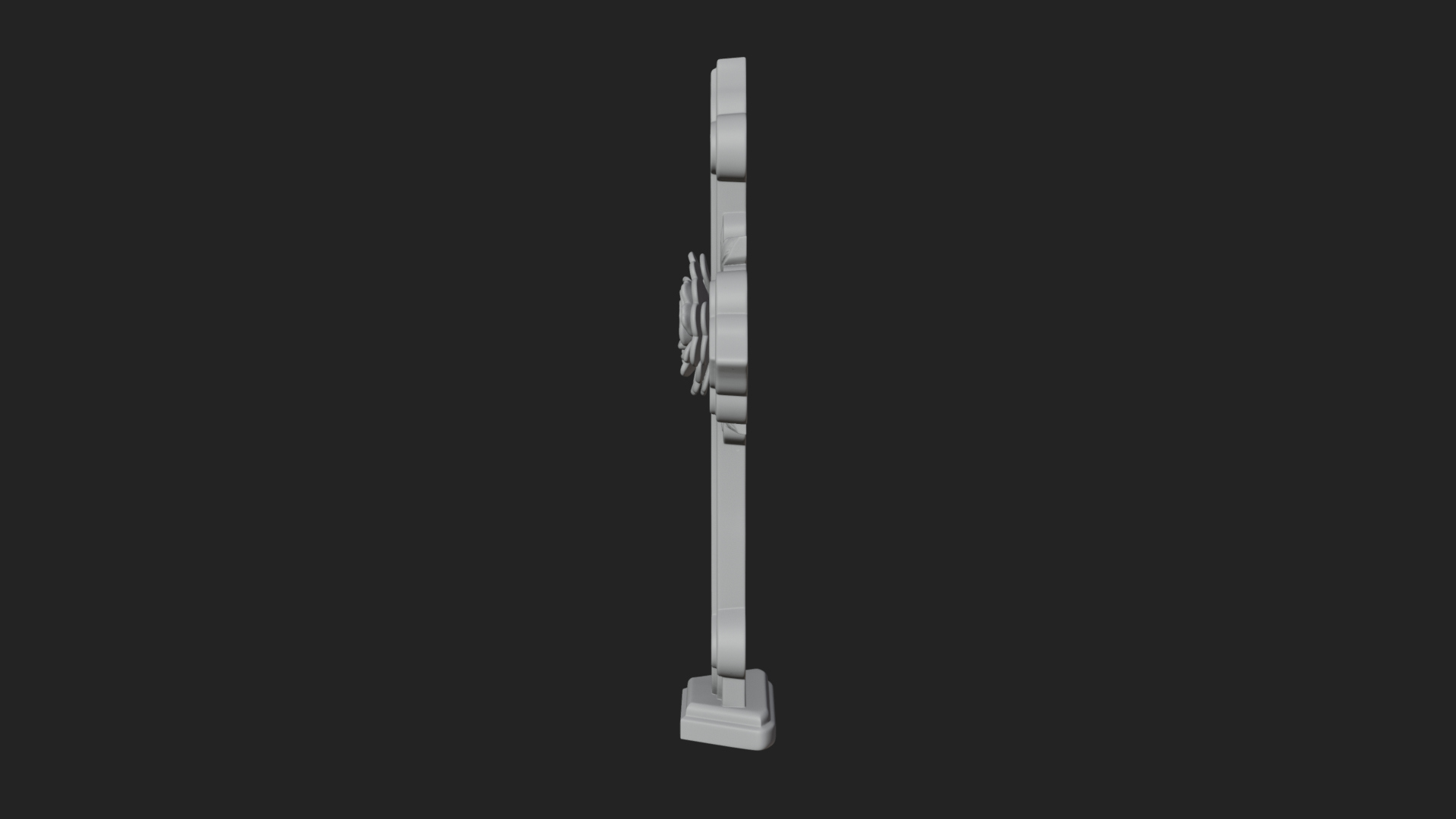 Carved Relief Wall Cross Design 133 3D Print Model 3D Model