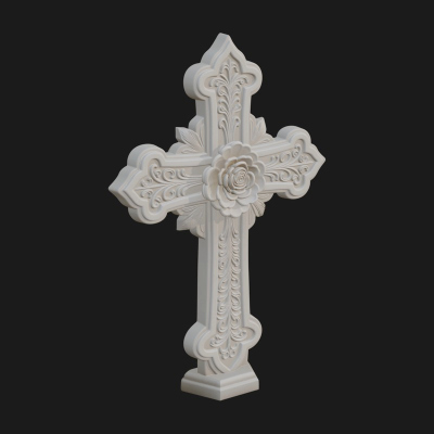 Carved Relief Wall Cross Design 133 3D Print Model