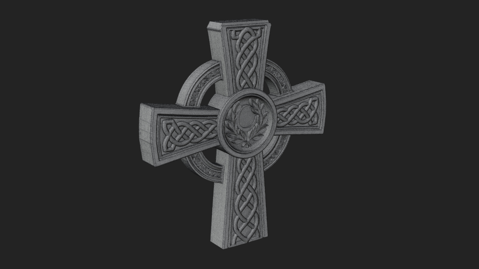 Carved Relief Wall Cross Design 134 3D Print Model 3D Model