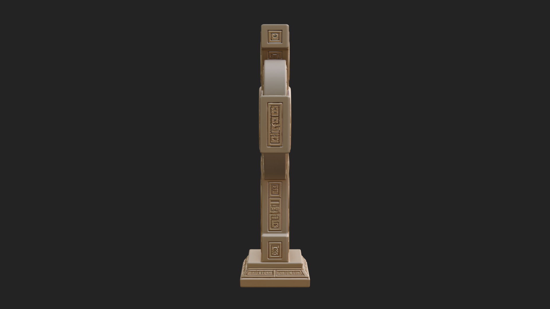 Carved Relief Wall Cross Design 137 3D Print Model 3D Model