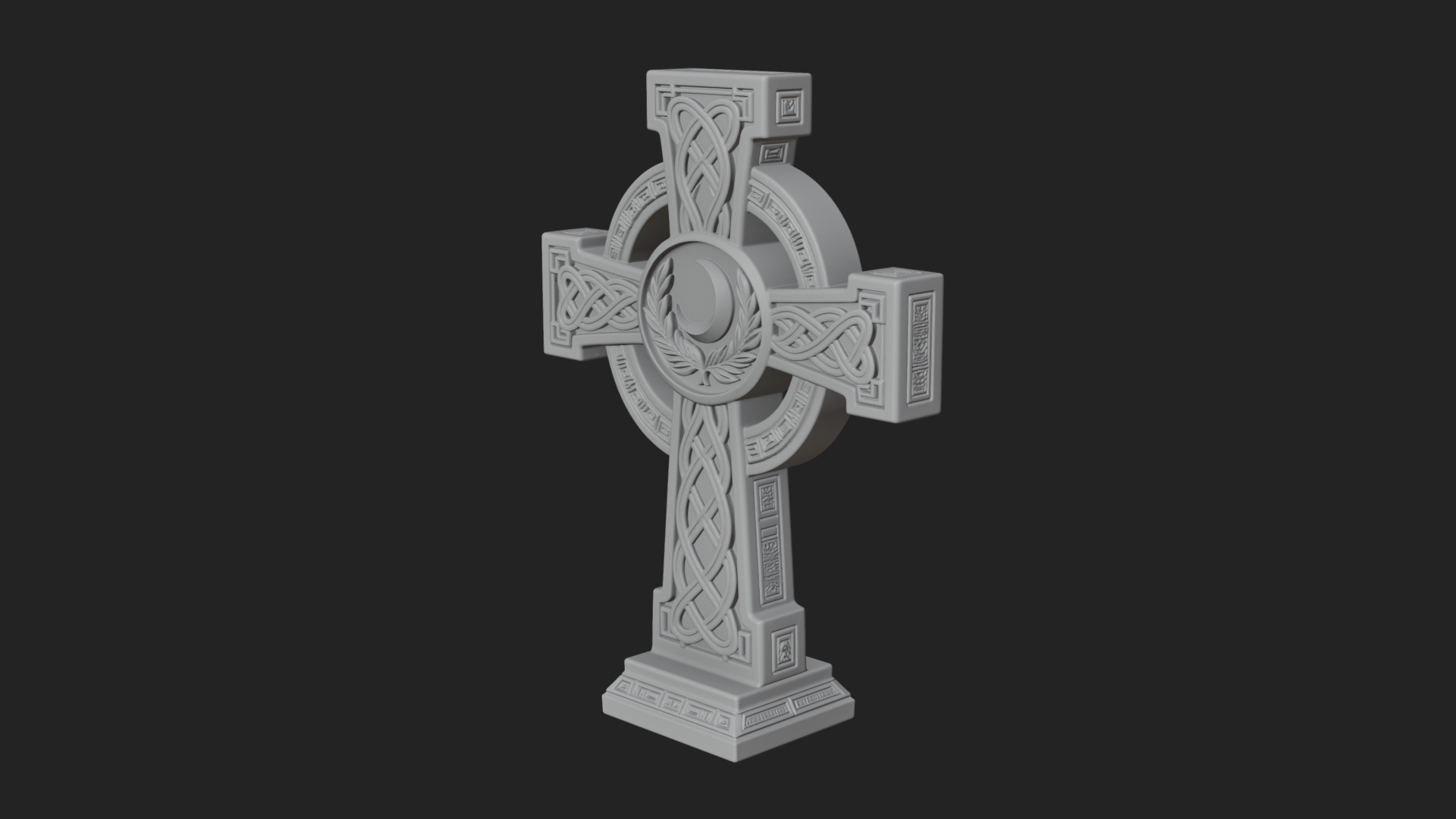 Carved Relief Wall Cross Design 137 3D Print Model 3D Model