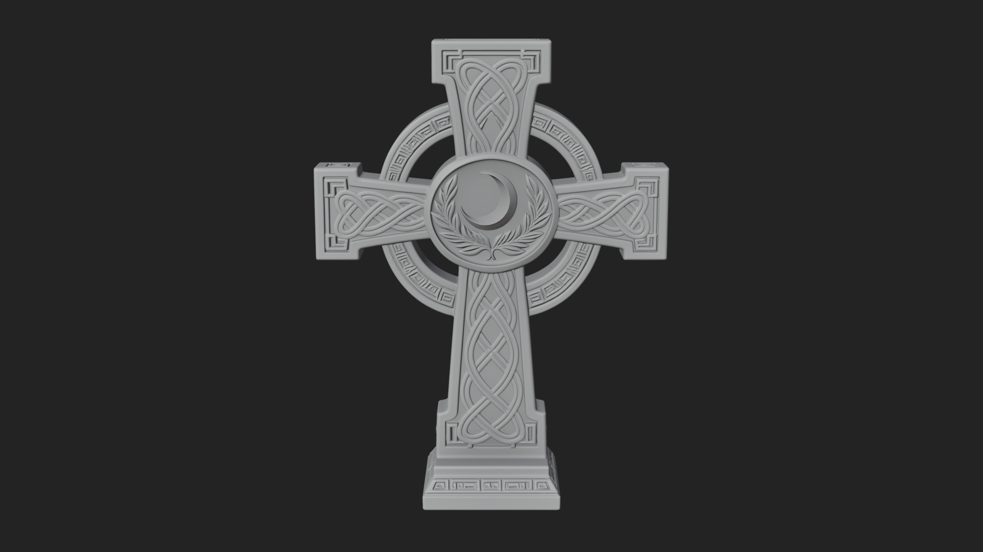 Carved Relief Wall Cross Design 137 3D Print Model 3D Model
