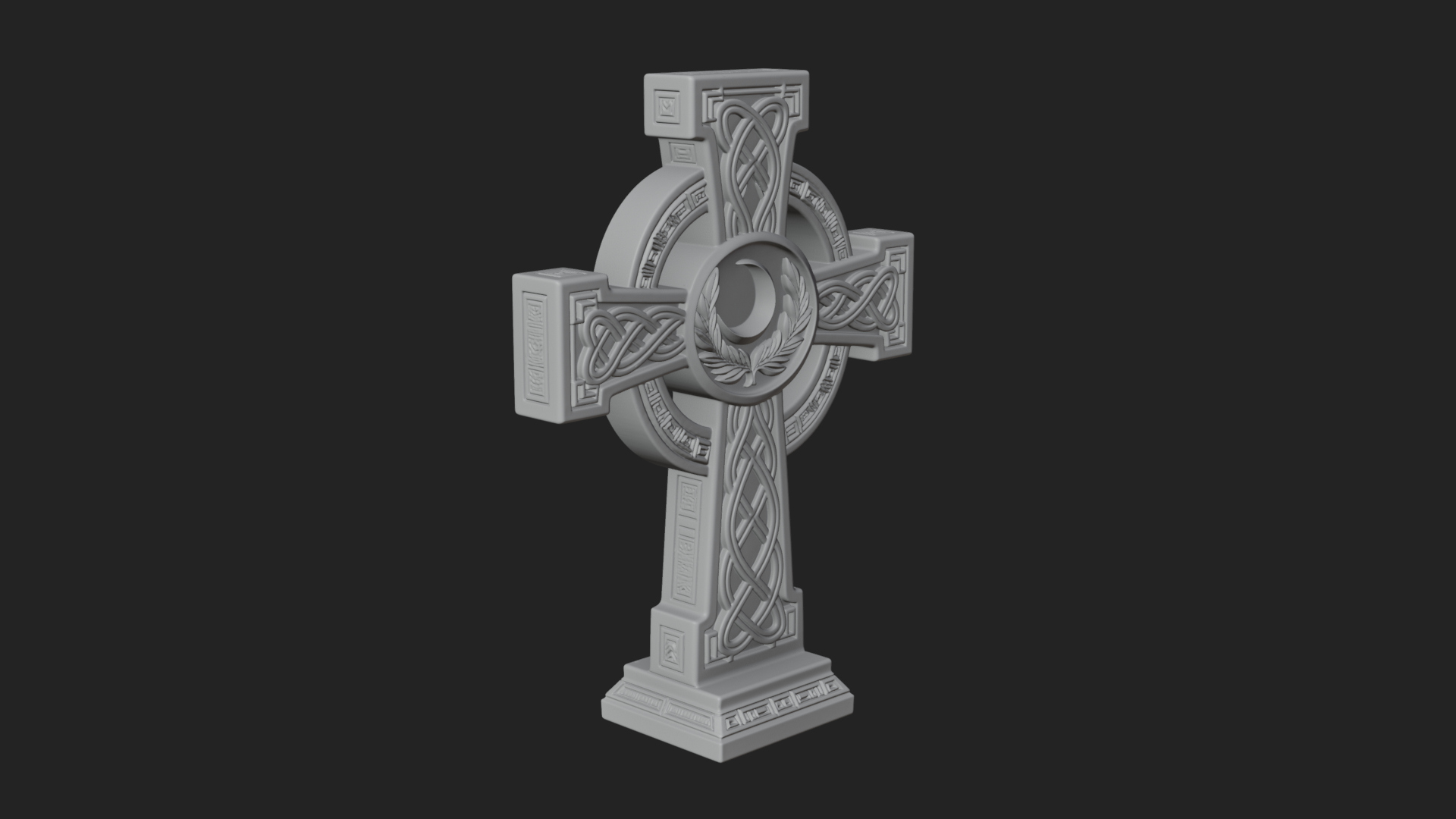 Carved Relief Wall Cross Design 137 3D Print Model 3D Model