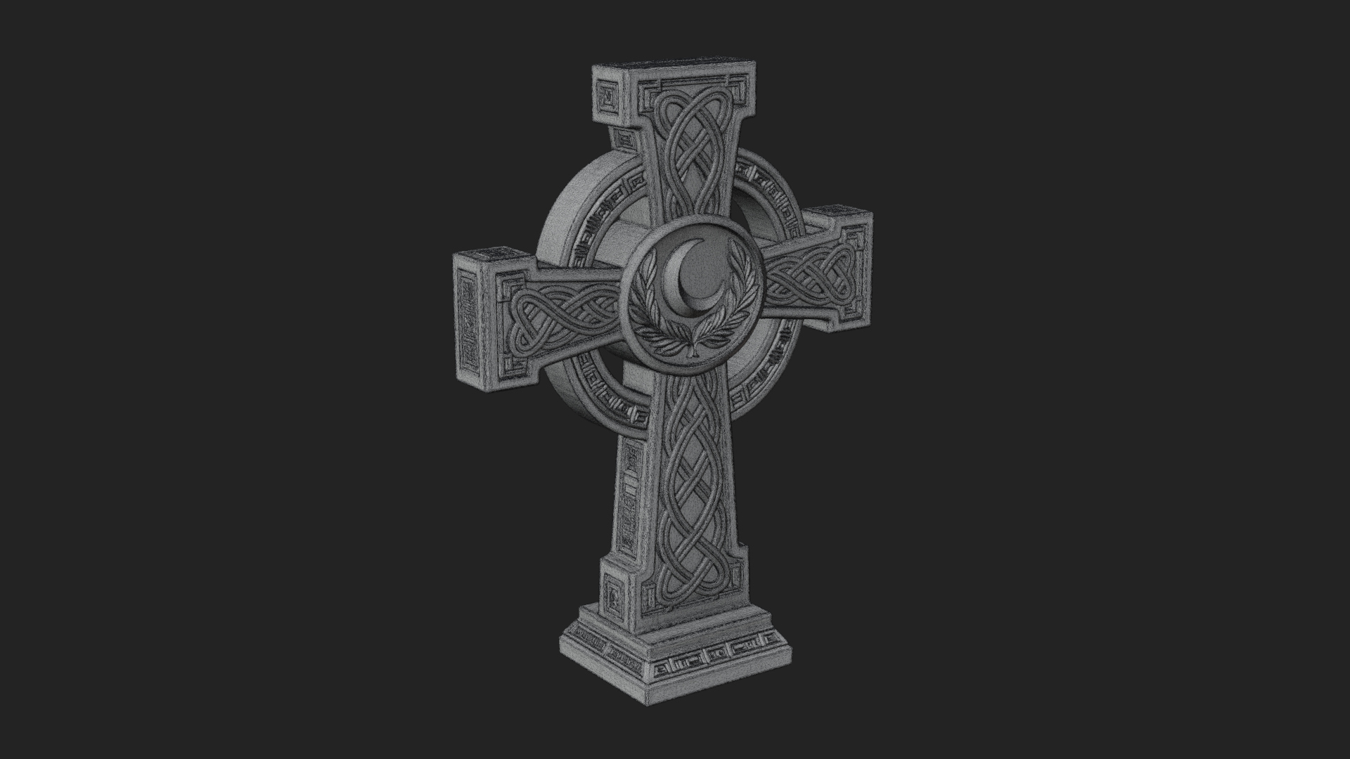 Carved Relief Wall Cross Design 137 3D Print Model 3D Model