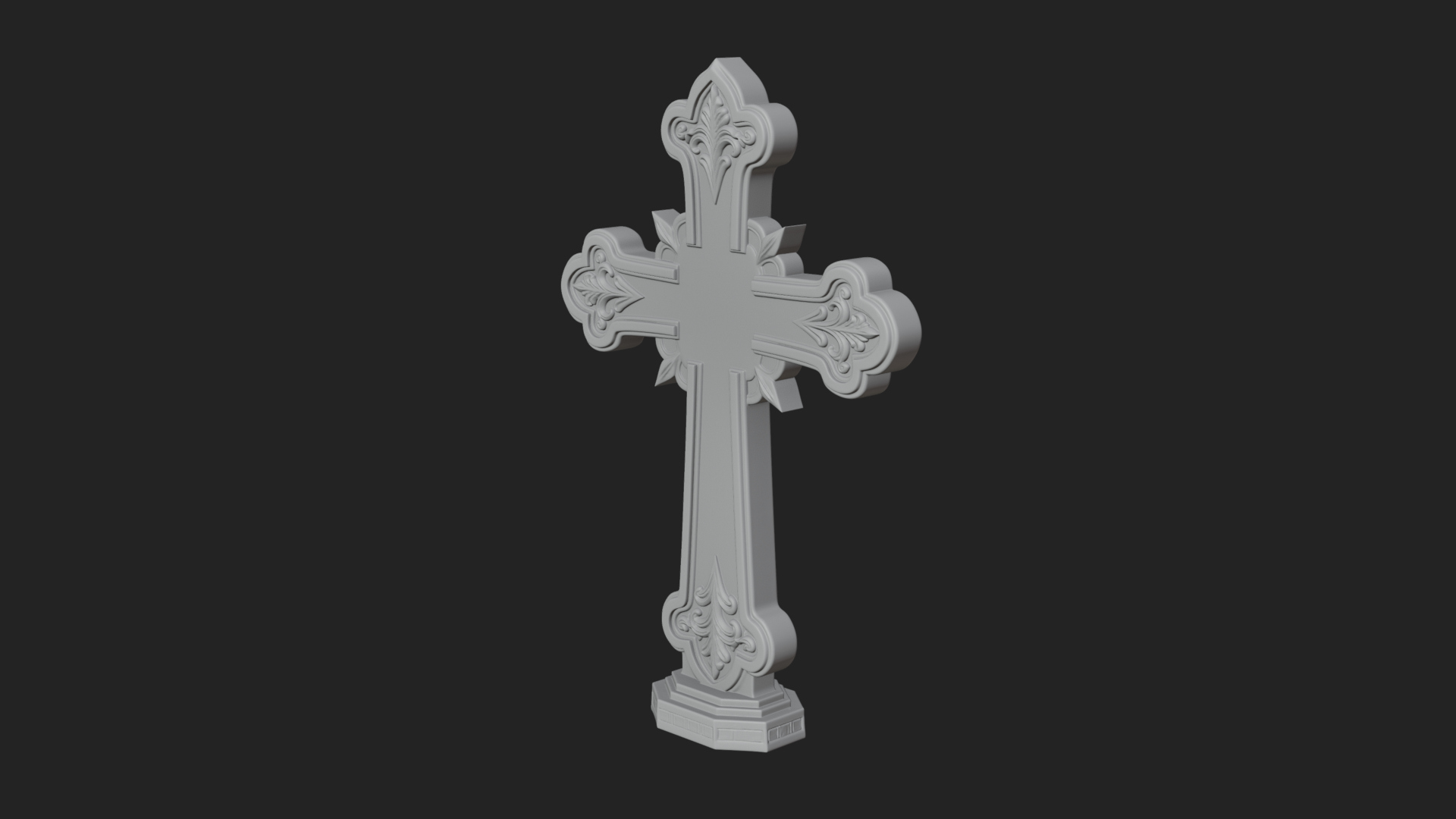Carved Relief Wall Cross Design 138 3D Print Model 3D Model