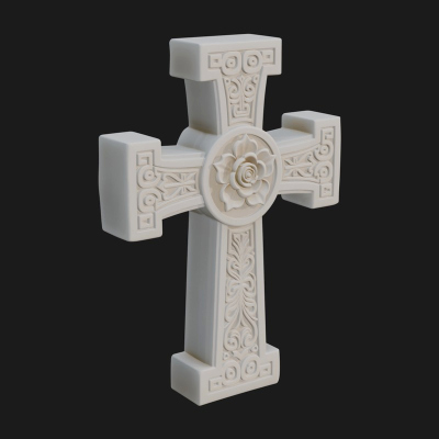 Carved Relief Wall Cross Design 139 3D Print Model