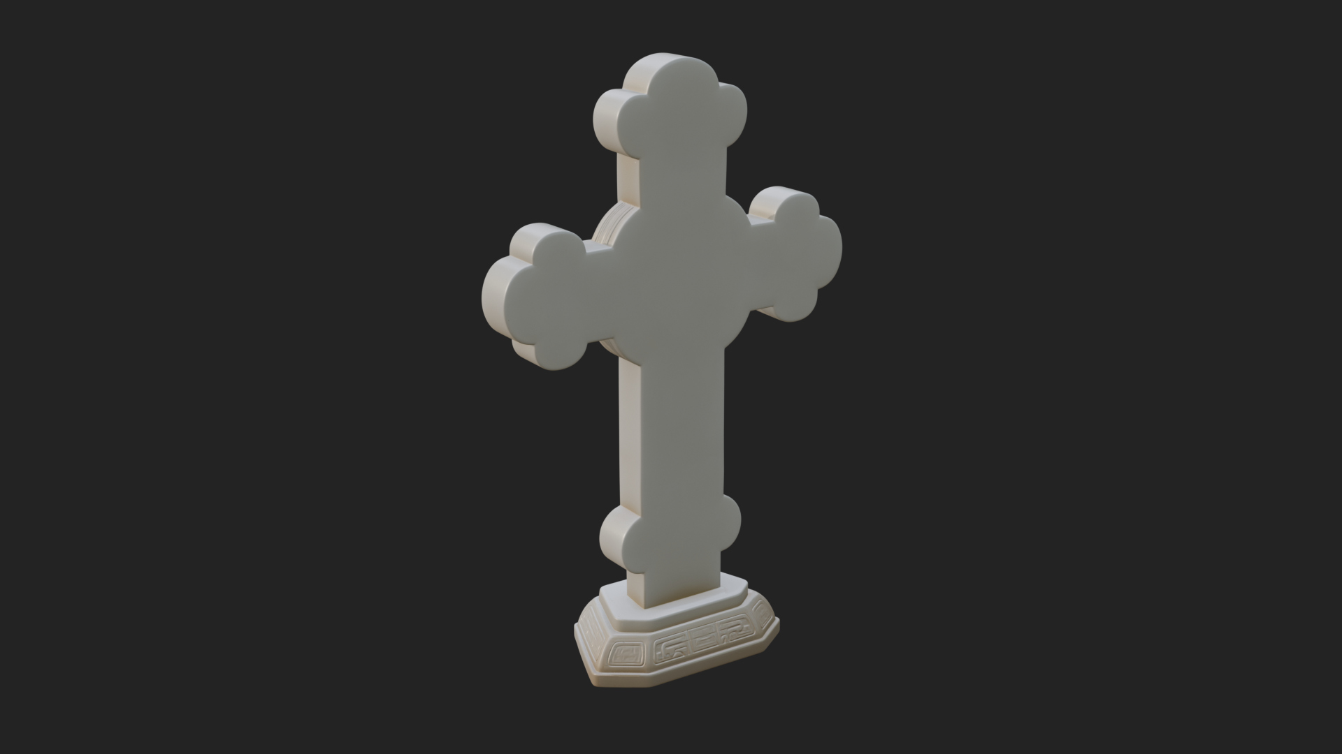 Carved Relief Wall Cross Design 14 3D Print Model 3D Model