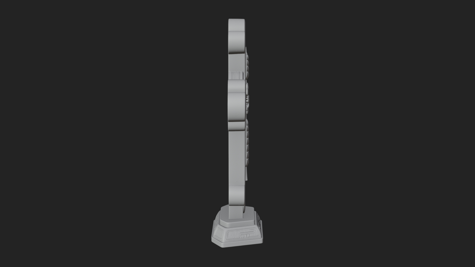 Carved Relief Wall Cross Design 14 3D Print Model 3D Model