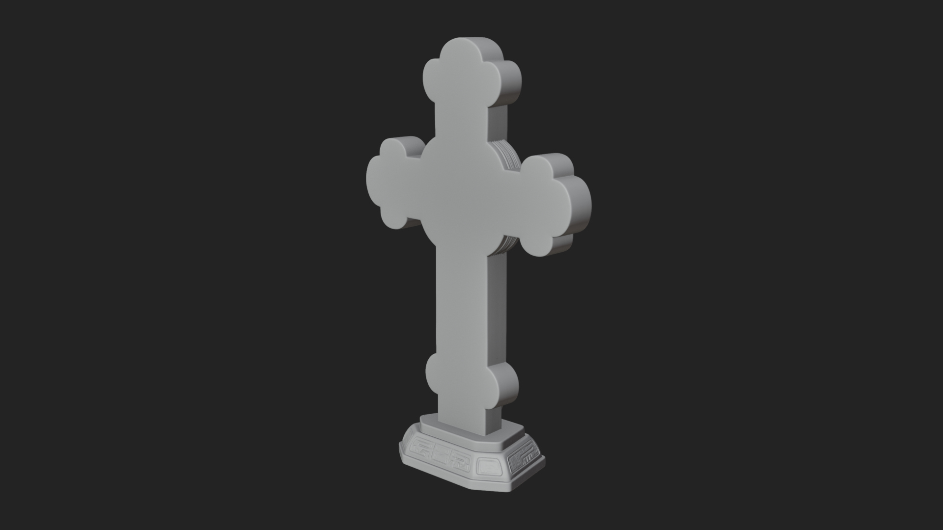 Carved Relief Wall Cross Design 14 3D Print Model 3D Model
