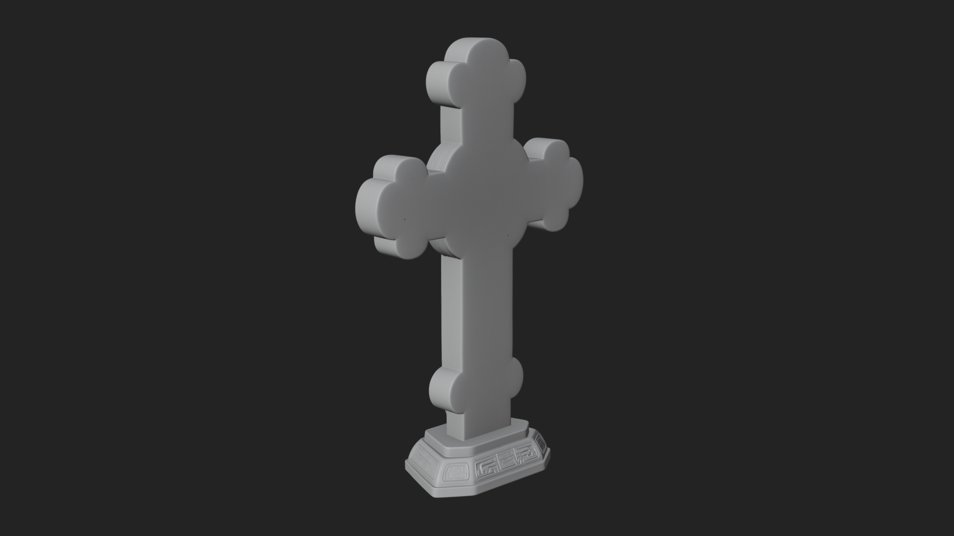 Carved Relief Wall Cross Design 14 3D Print Model 3D Model