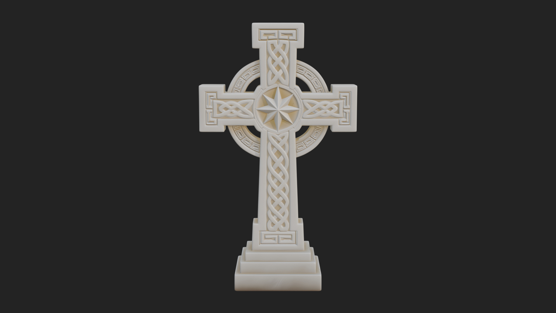 Carved Relief Wall Cross Design 140 3D Print Model 3D Model