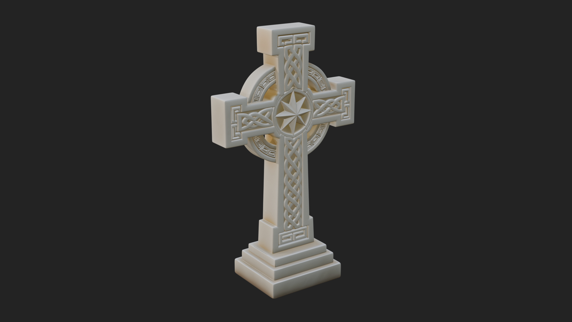 Carved Relief Wall Cross Design 140 3D Print Model 3D Model