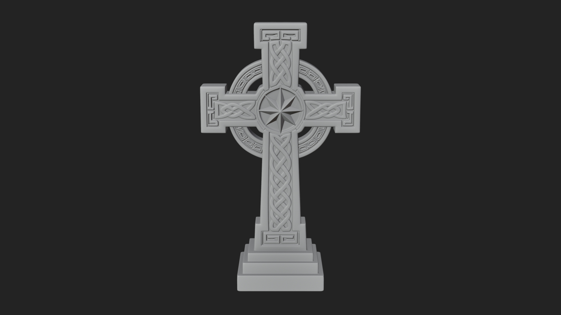Carved Relief Wall Cross Design 140 3D Print Model 3D Model