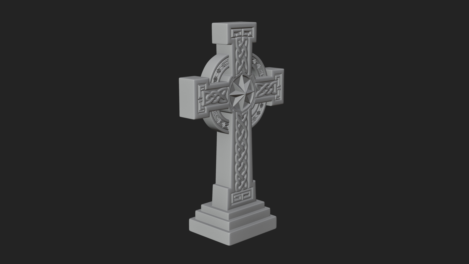 Carved Relief Wall Cross Design 140 3D Print Model 3D Model