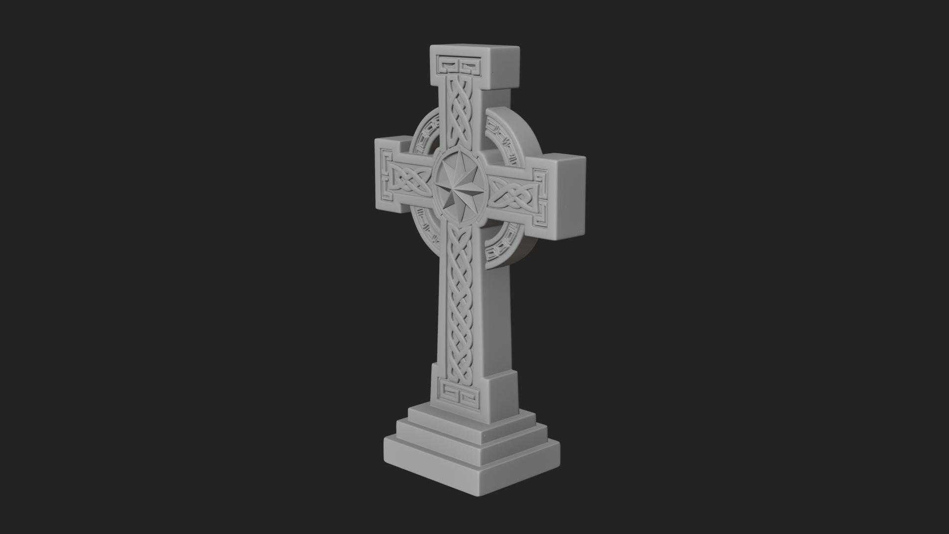 Carved Relief Wall Cross Design 140 3D Print Model 3D Model