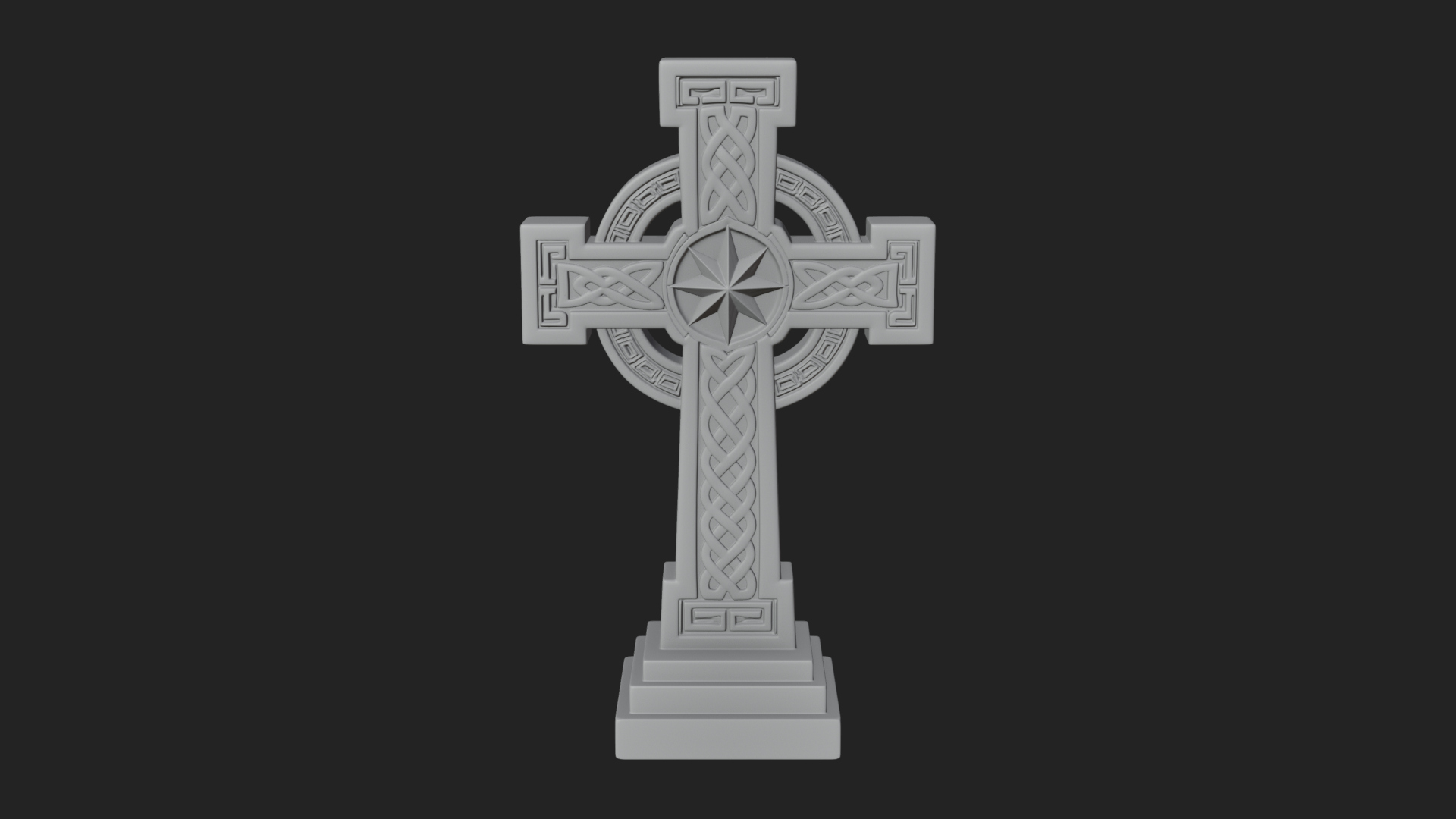 Carved Relief Wall Cross Design 140 3D Print Model 3D Model