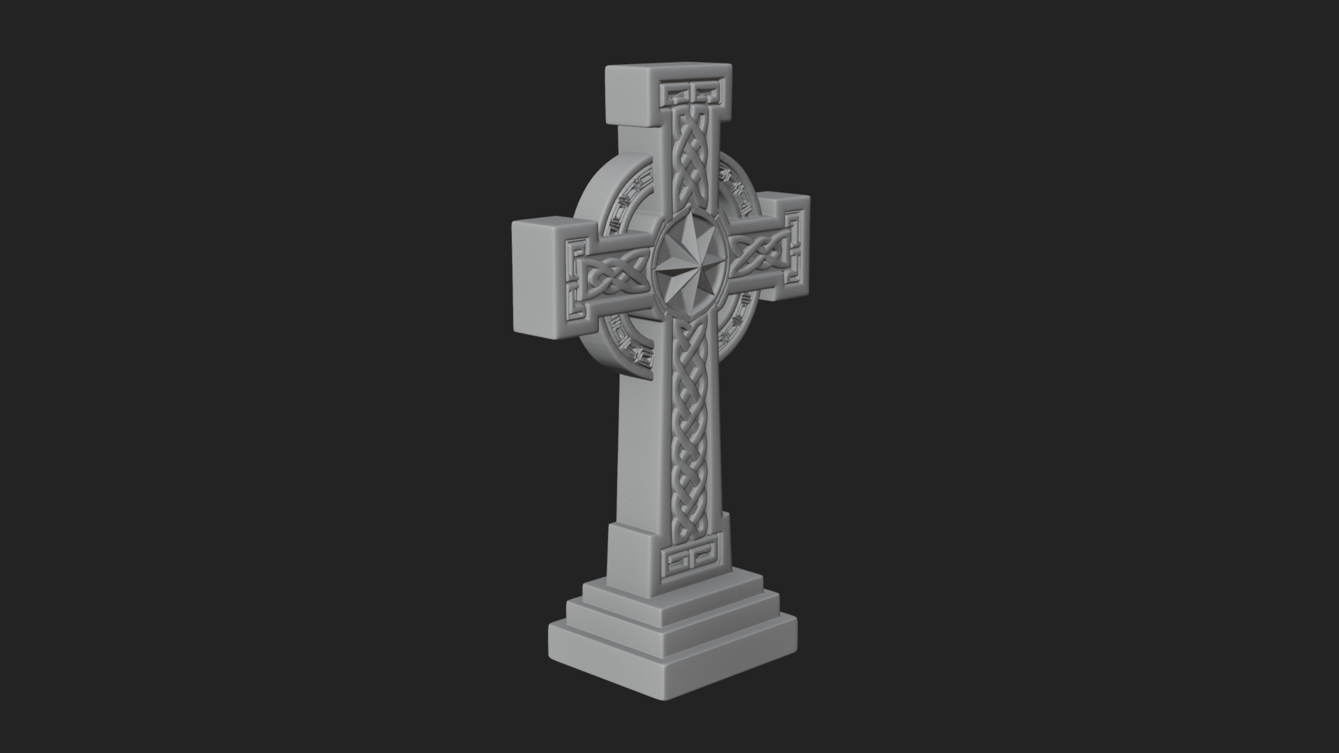 Carved Relief Wall Cross Design 140 3D Print Model 3D Model