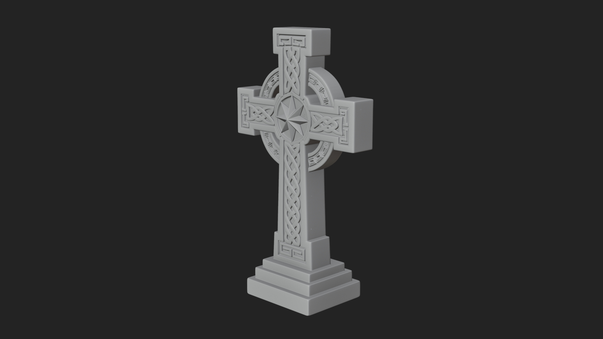 Carved Relief Wall Cross Design 140 3D Print Model 3D Model