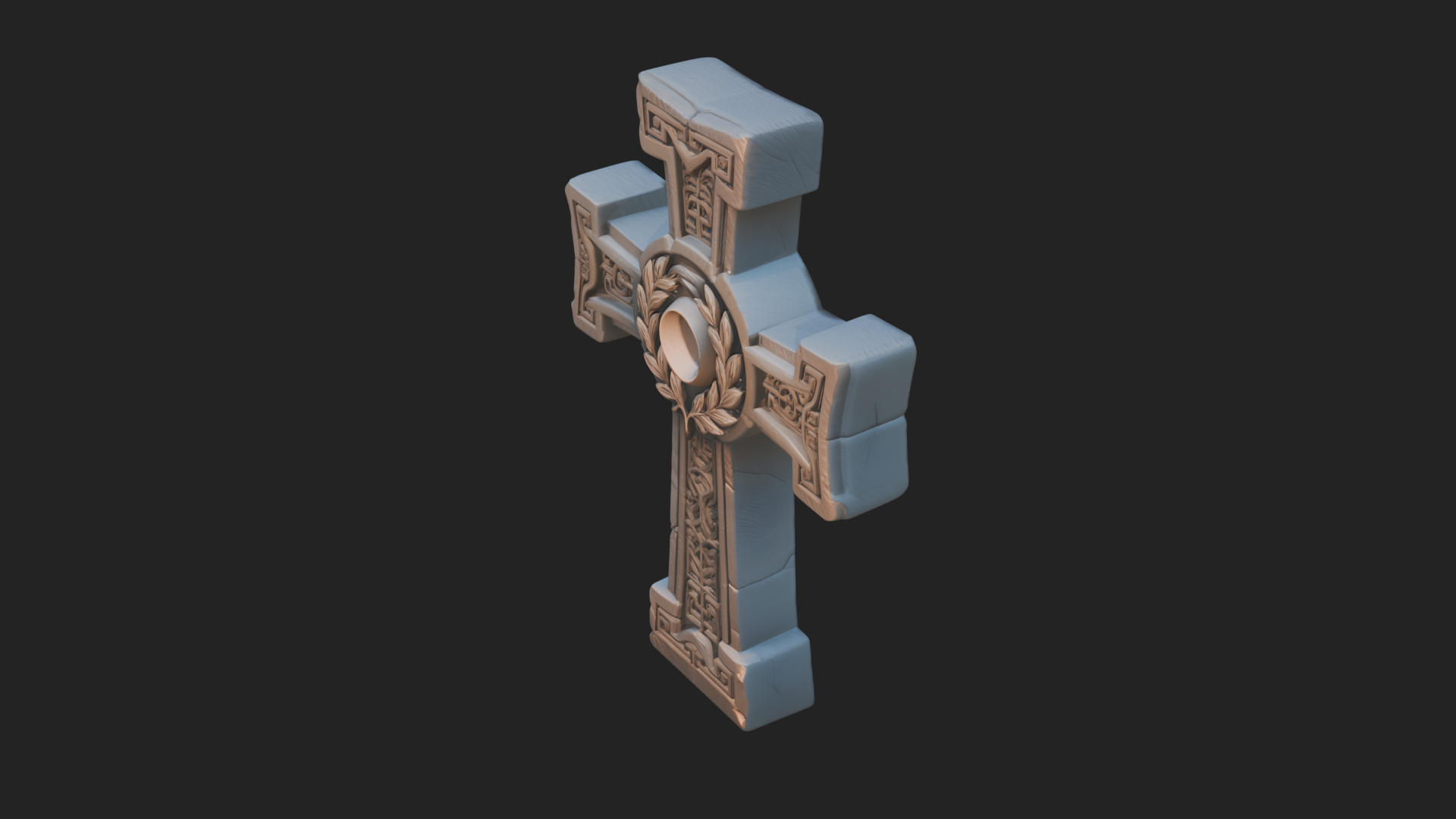 Carved Relief Wall Cross Design 141 3D Print Model 3D Model
