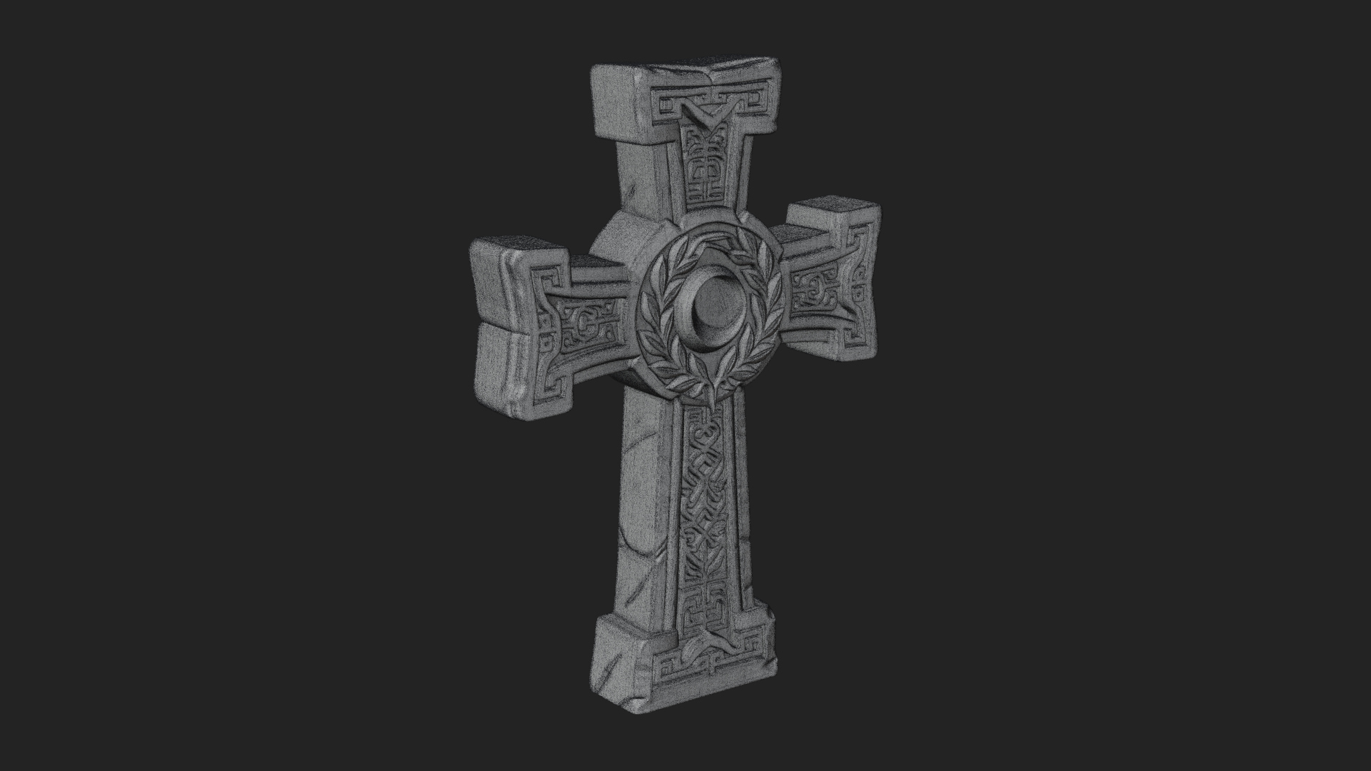 Carved Relief Wall Cross Design 141 3D Print Model 3D Model