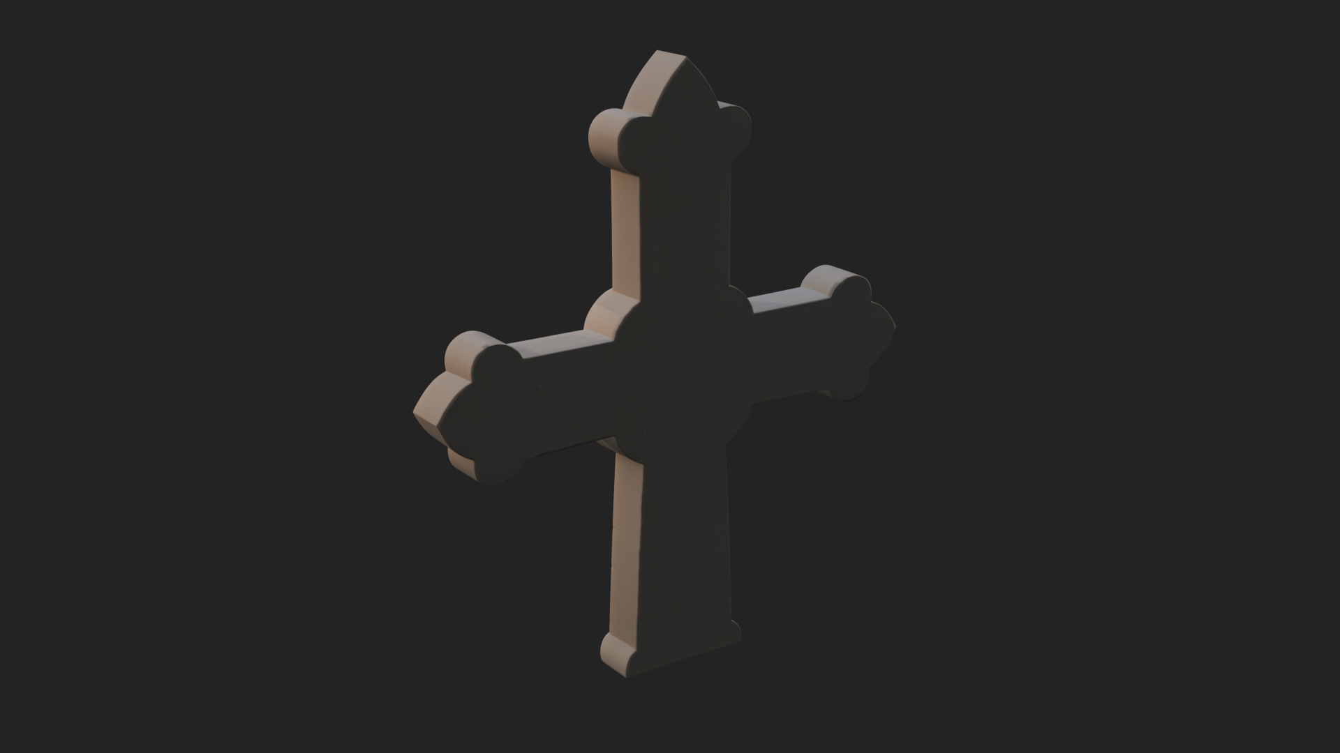 Carved Relief Wall Cross Design 142 3D Print Model 3D Model