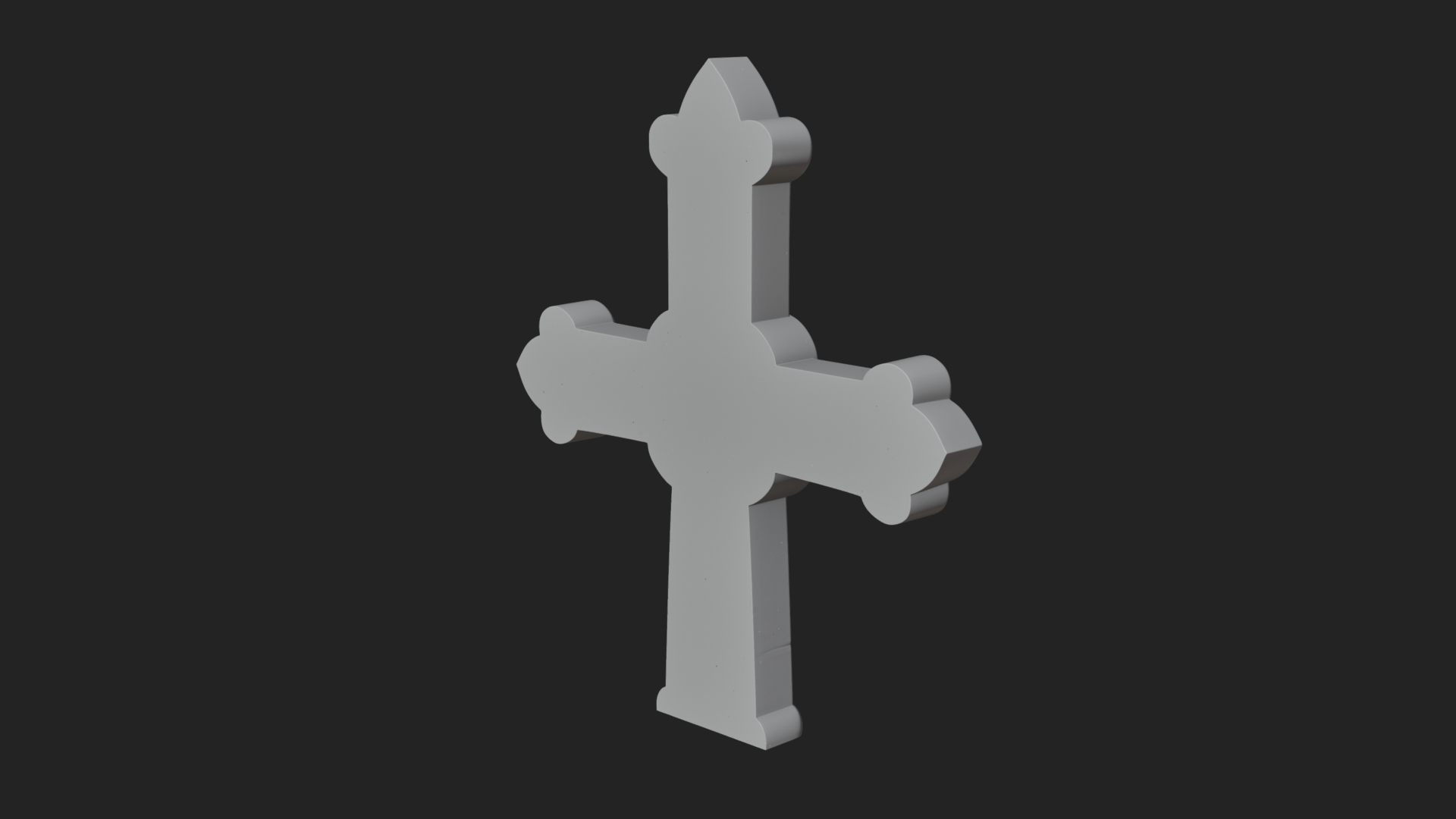 Carved Relief Wall Cross Design 142 3D Print Model 3D Model
