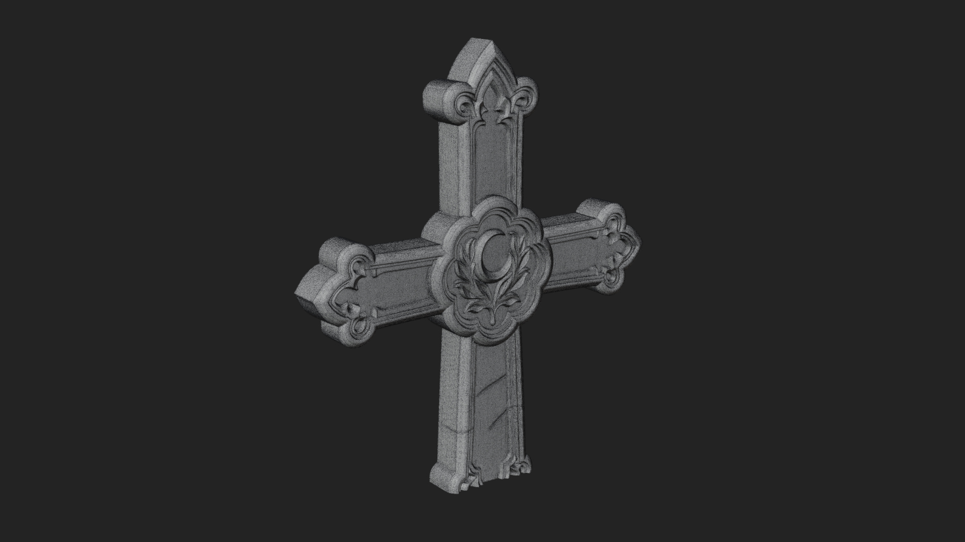 Carved Relief Wall Cross Design 142 3D Print Model 3D Model