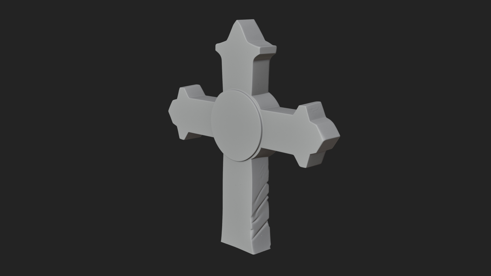 Carved Relief Wall Cross Design 143 3D Print Model 3D Model