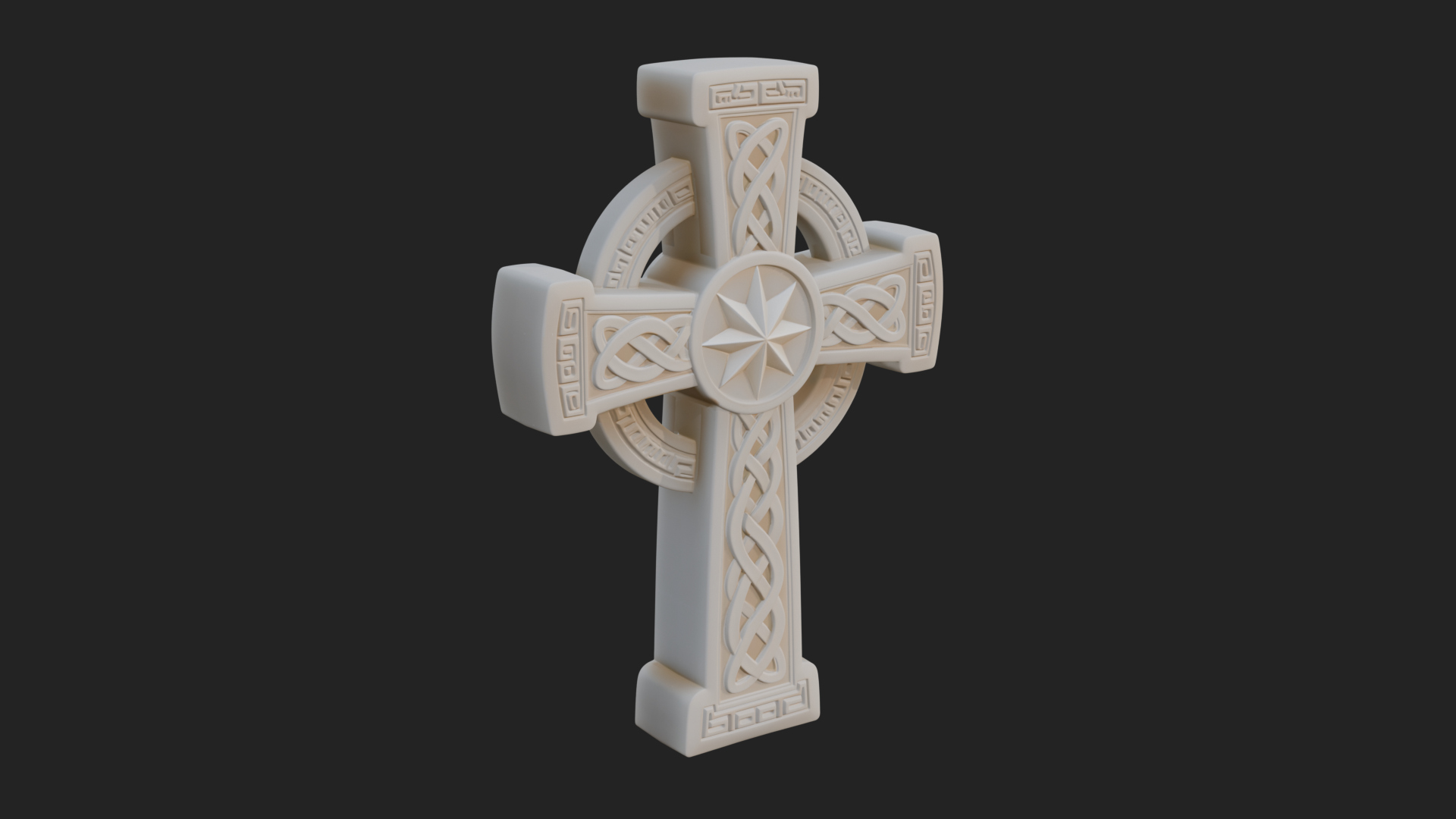Carved Relief Wall Cross Design 145 3D Print Model 3D Model