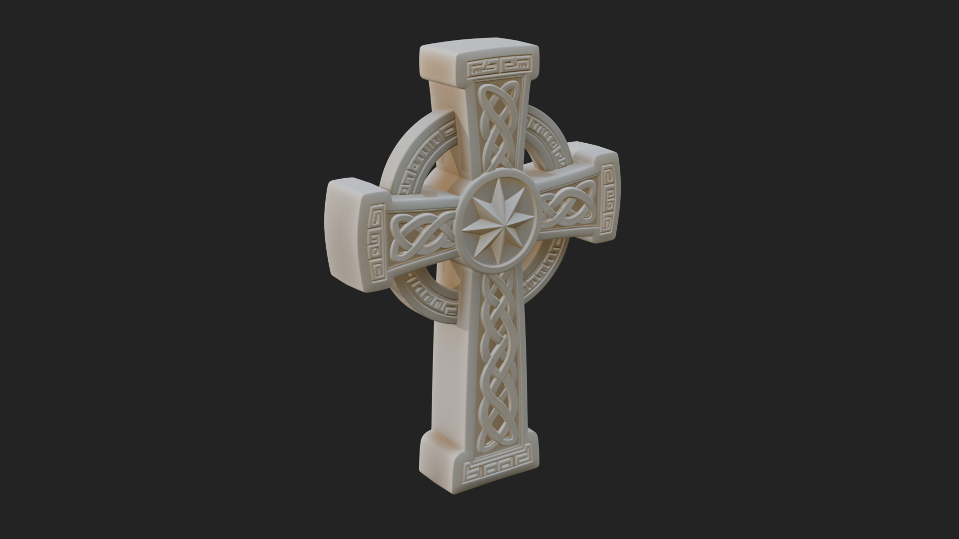 Carved Relief Wall Cross Design 145 3D Print Model 3D Model