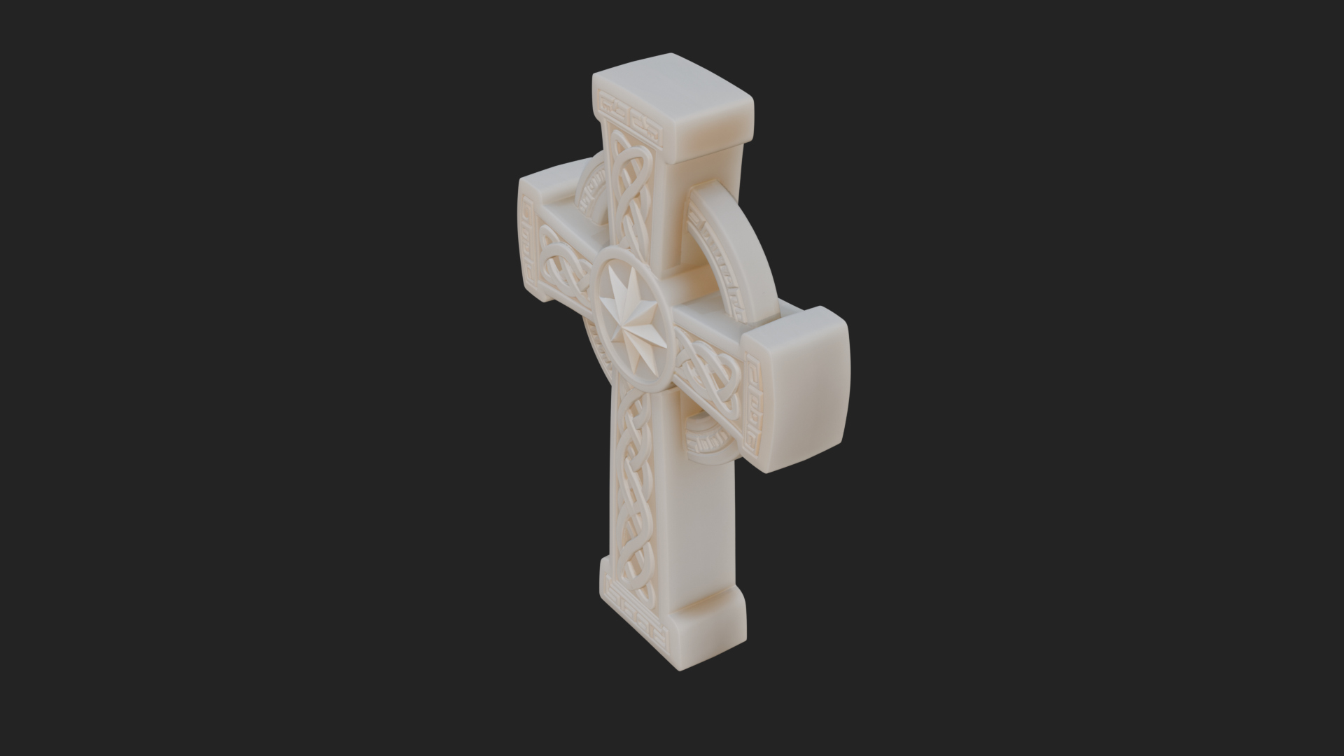 Carved Relief Wall Cross Design 145 3D Print Model 3D Model