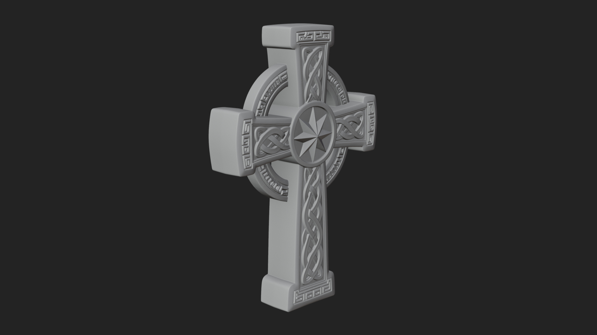 Carved Relief Wall Cross Design 145 3D Print Model 3D Model