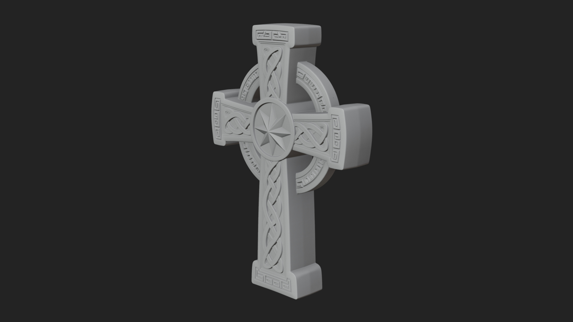 Carved Relief Wall Cross Design 145 3D Print Model 3D Model