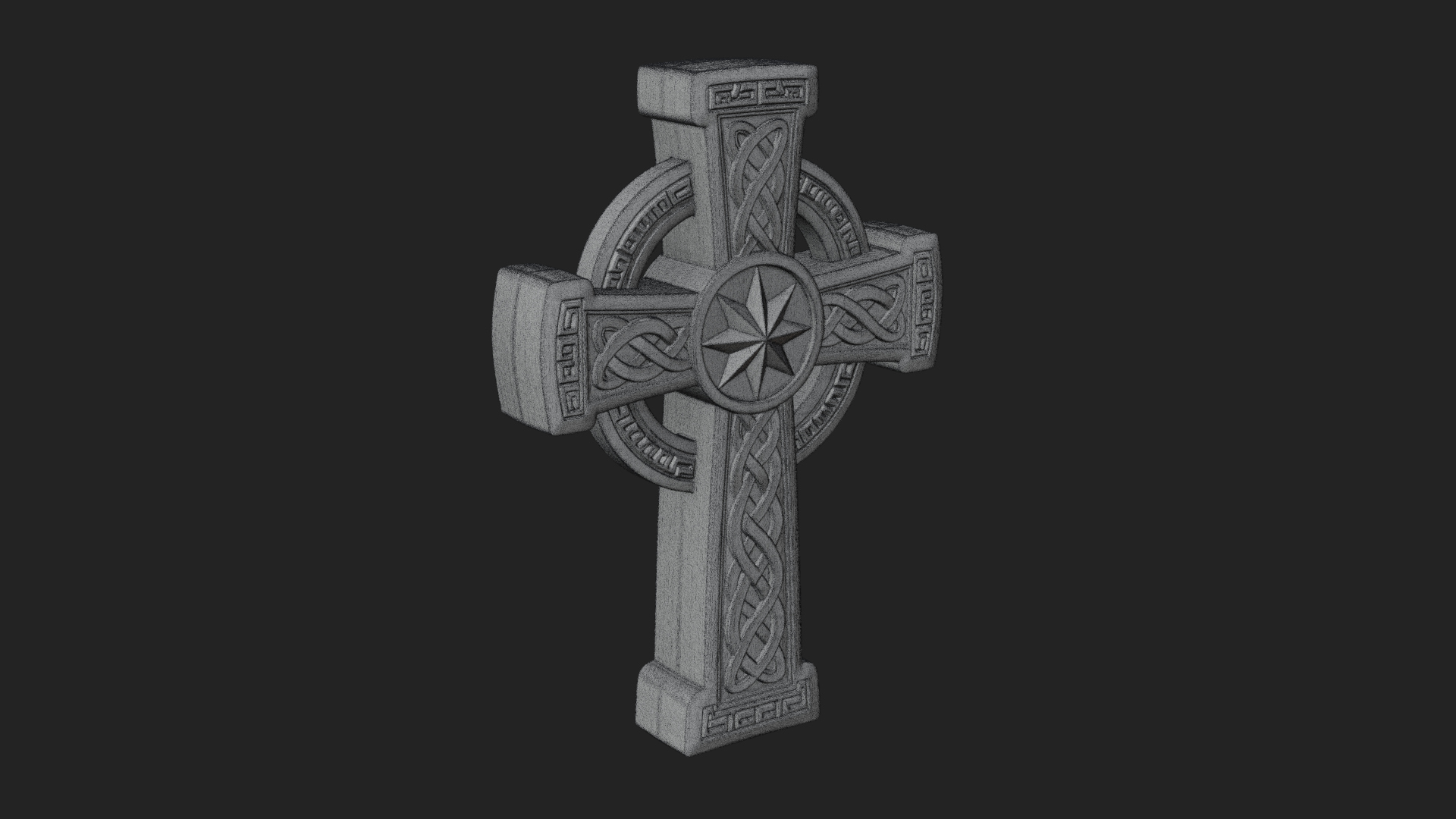 Carved Relief Wall Cross Design 145 3D Print Model 3D Model