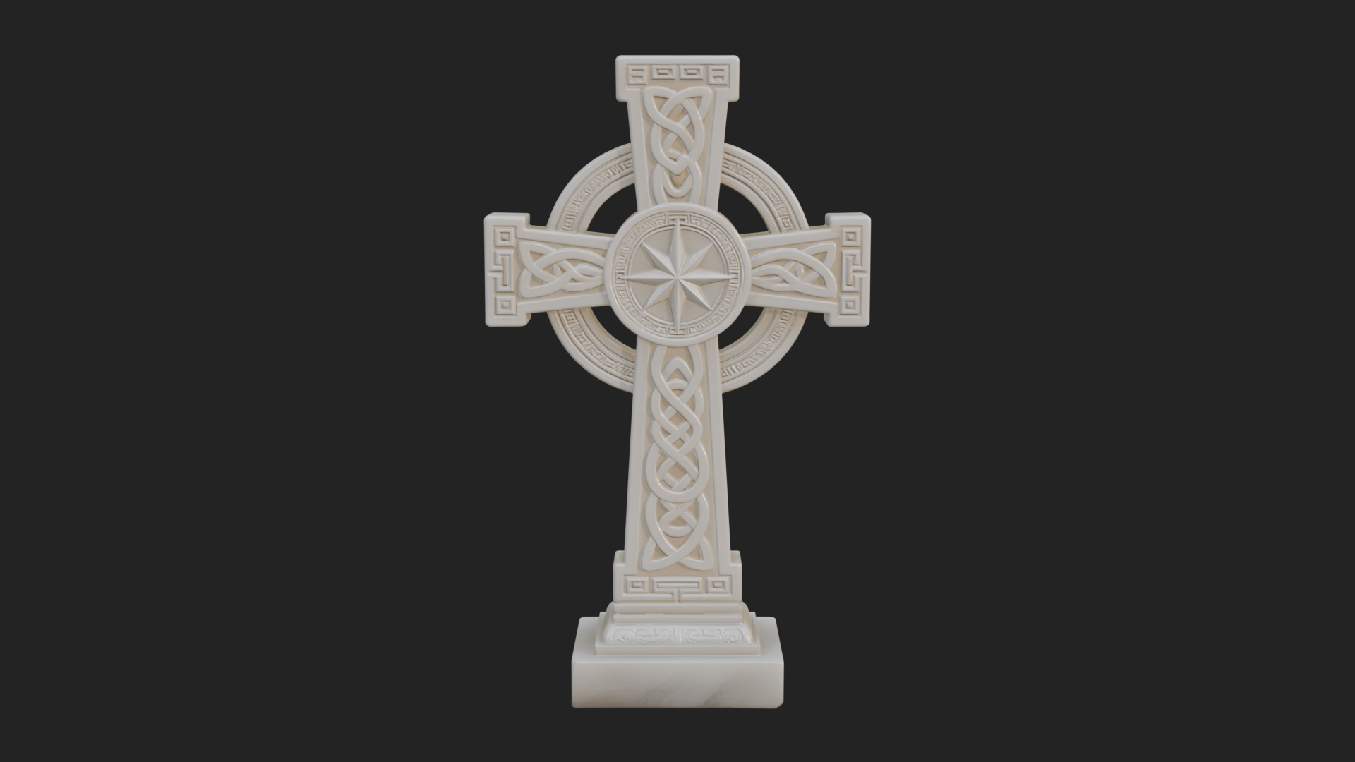 Carved Relief Wall Cross Design 146 3D Print Model 3D Model