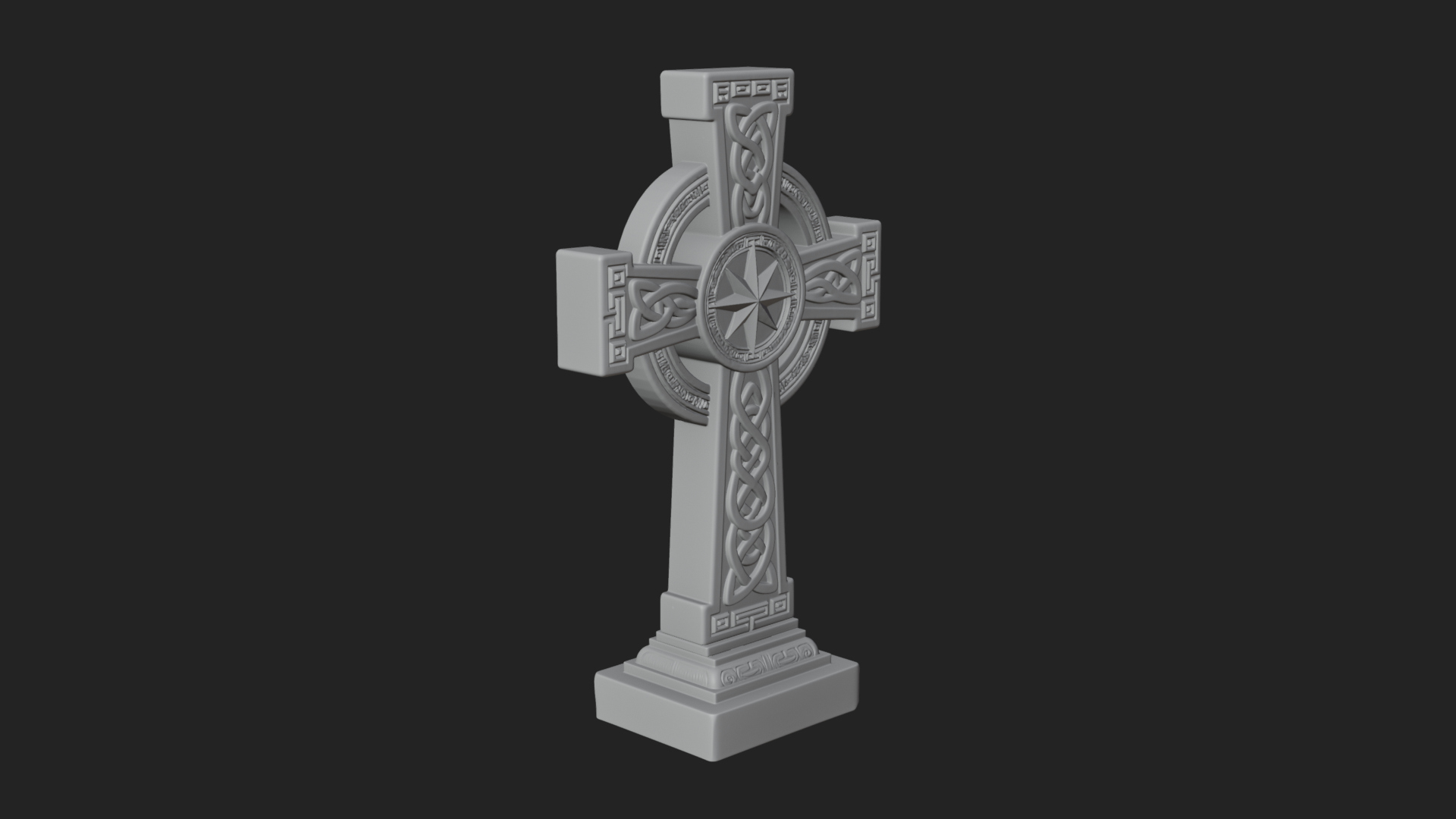 Carved Relief Wall Cross Design 146 3D Print Model 3D Model