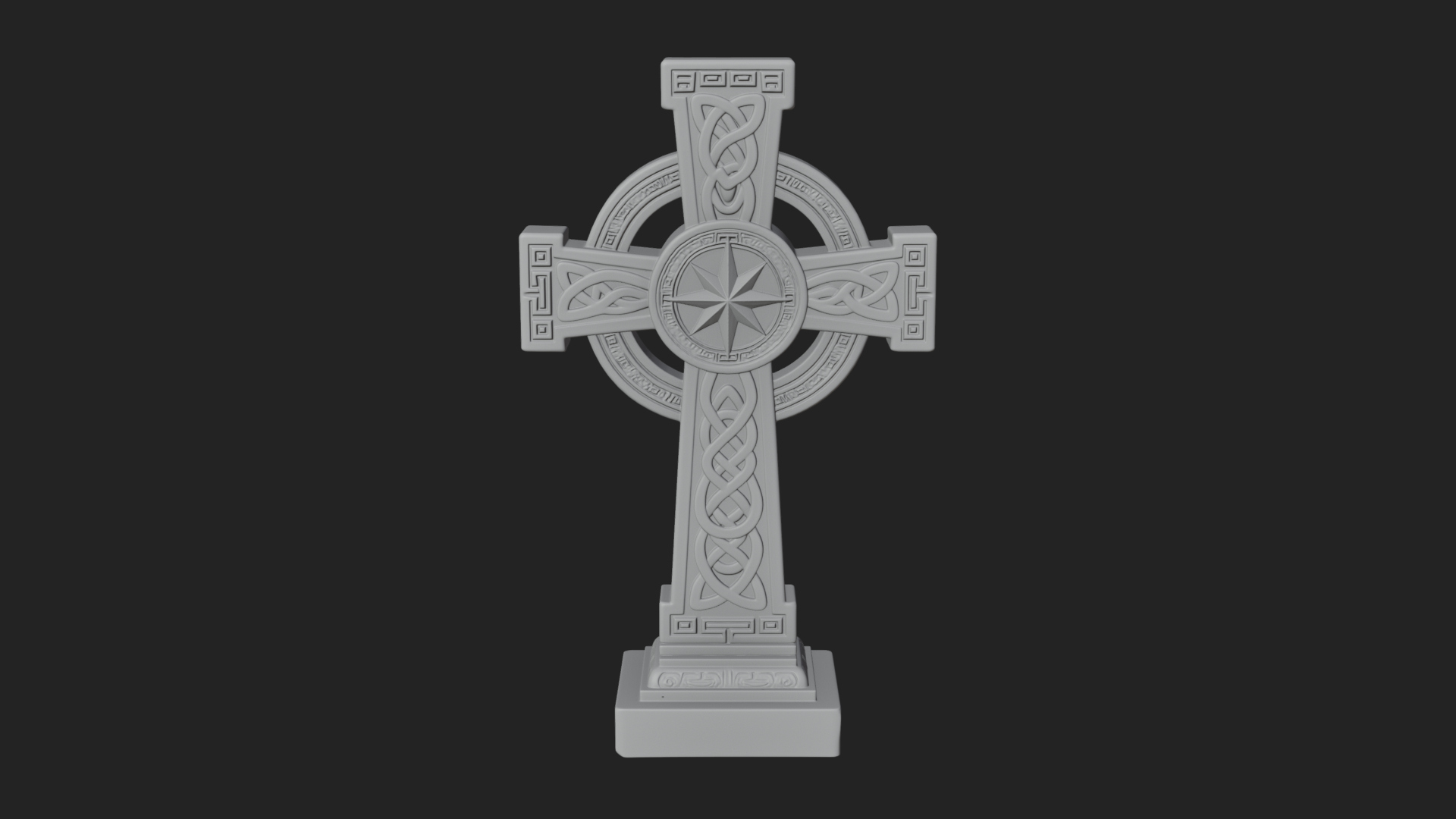 Carved Relief Wall Cross Design 146 3D Print Model 3D Model