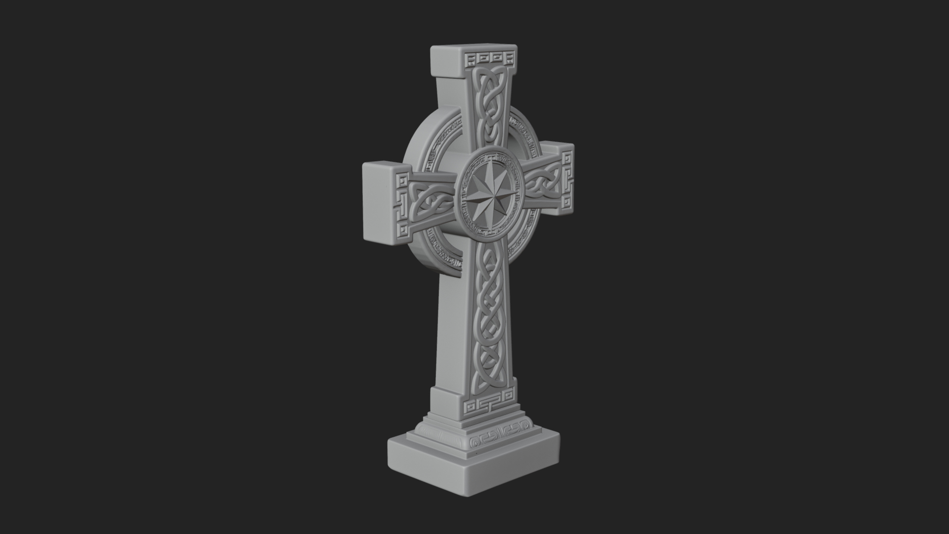 Carved Relief Wall Cross Design 146 3D Print Model 3D Model