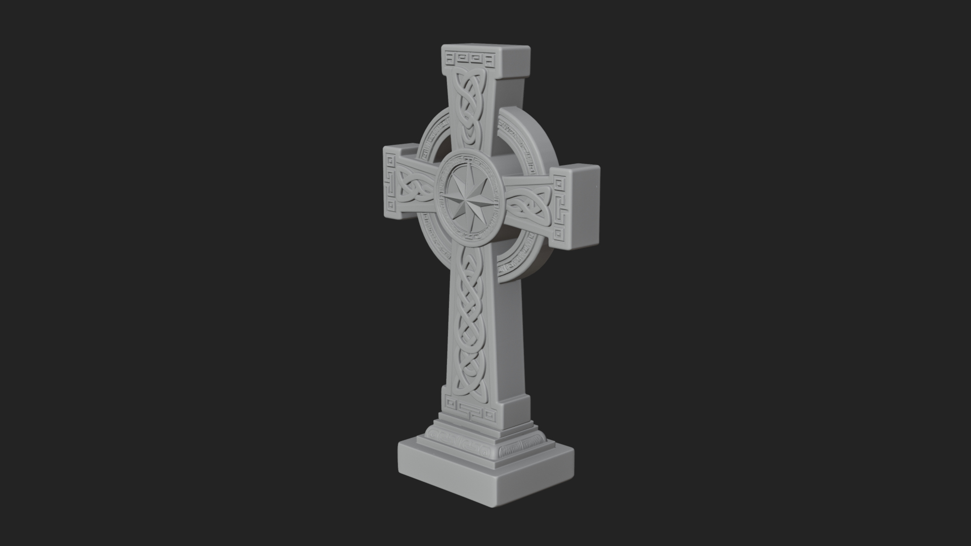 Carved Relief Wall Cross Design 146 3D Print Model 3D Model