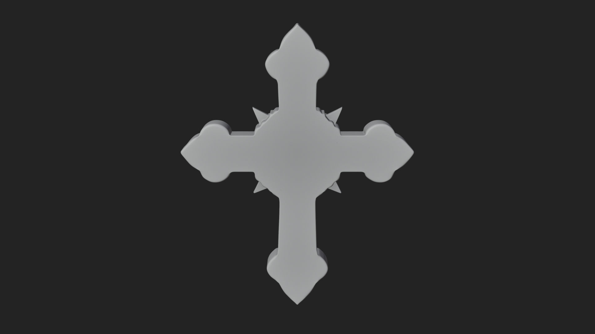 Carved Relief Wall Cross Design 147 3D Print Model 3D Model