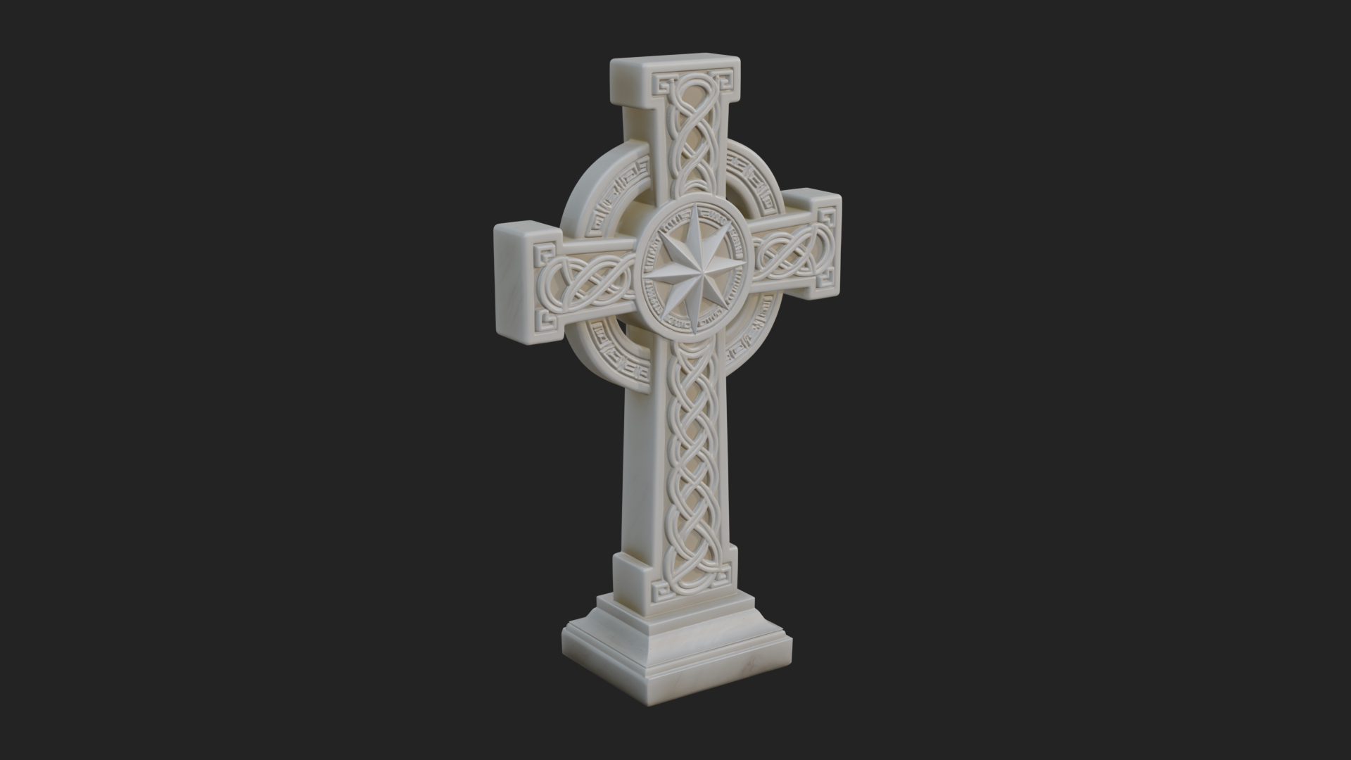 Carved Relief Wall Cross Design 149 3D Print Model 3D Model