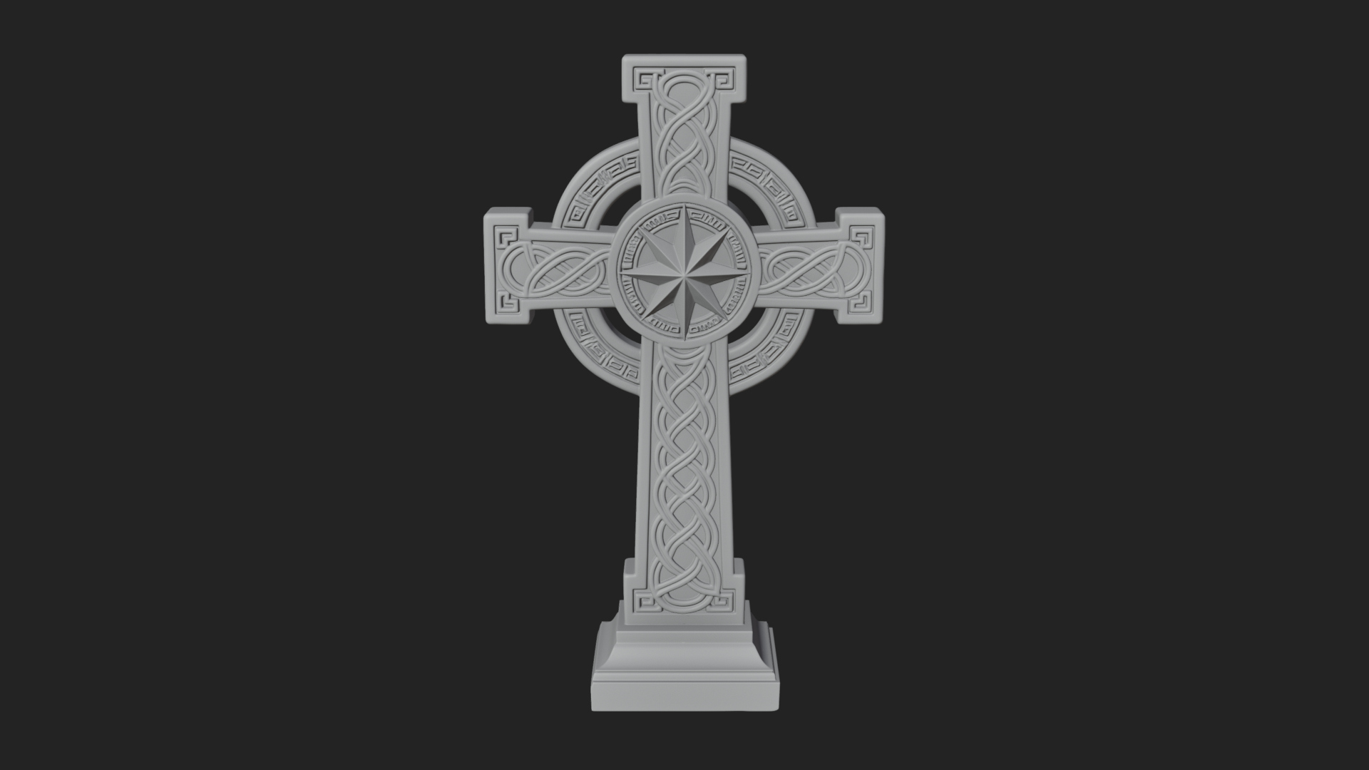 Carved Relief Wall Cross Design 149 3D Print Model 3D Model