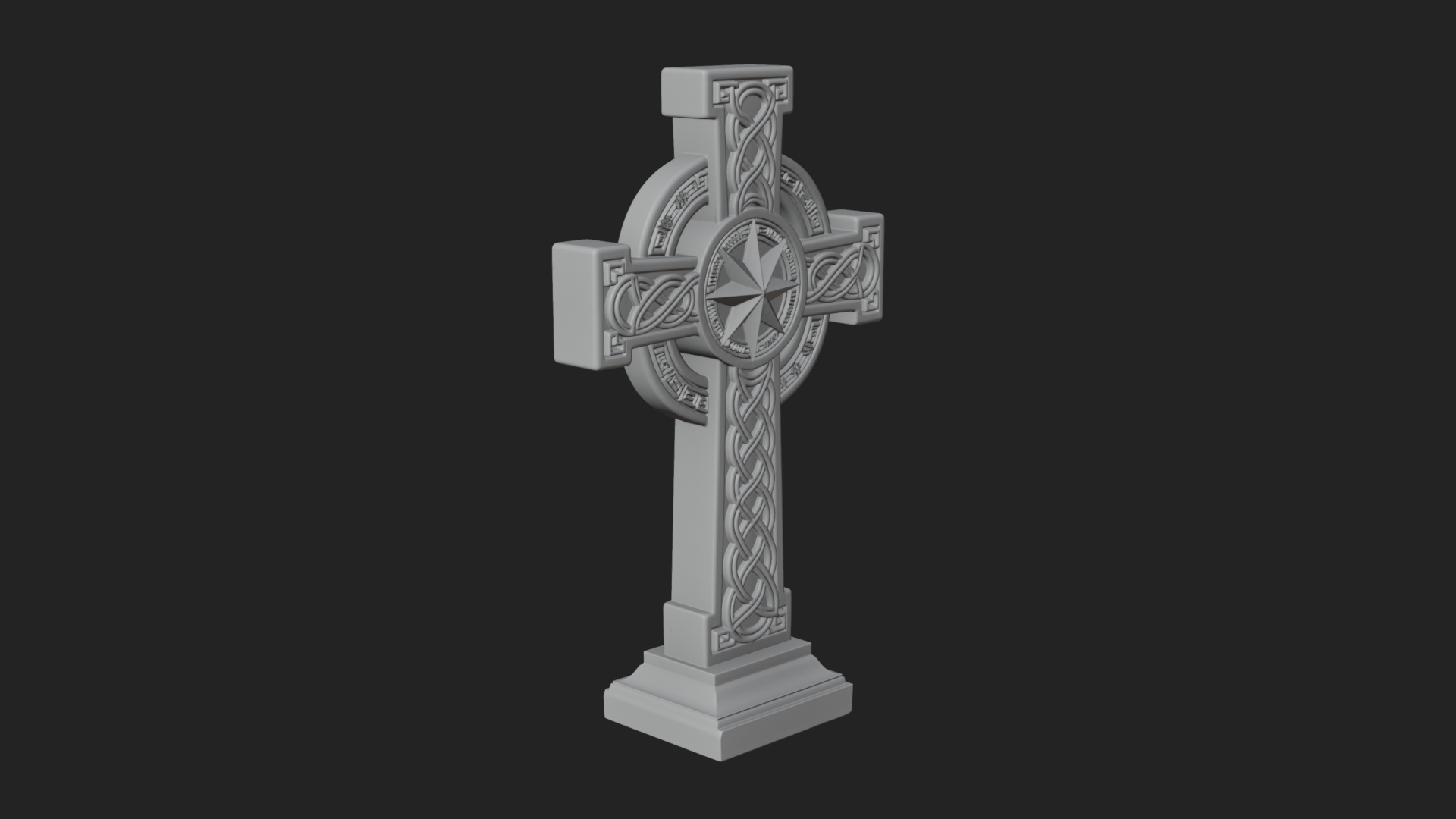Carved Relief Wall Cross Design 149 3D Print Model 3D Model