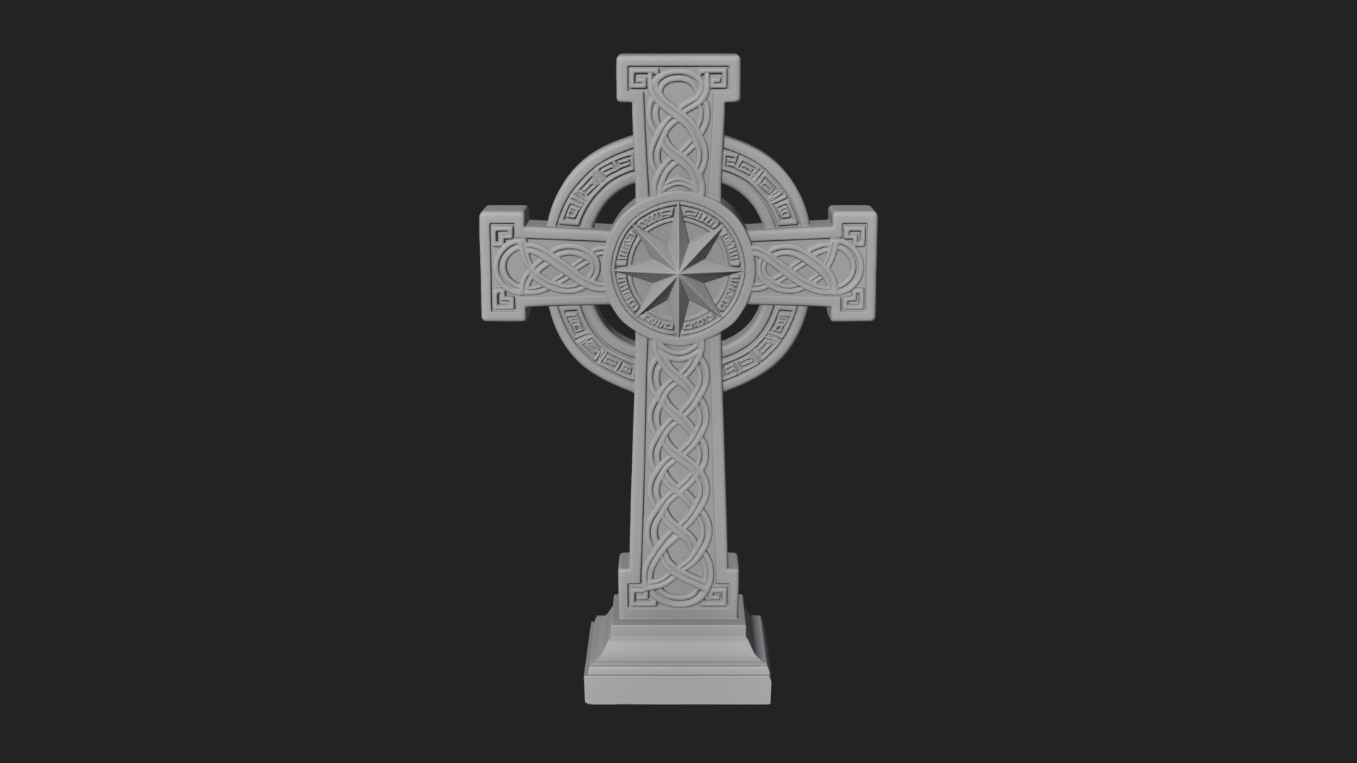 Carved Relief Wall Cross Design 149 3D Print Model 3D Model