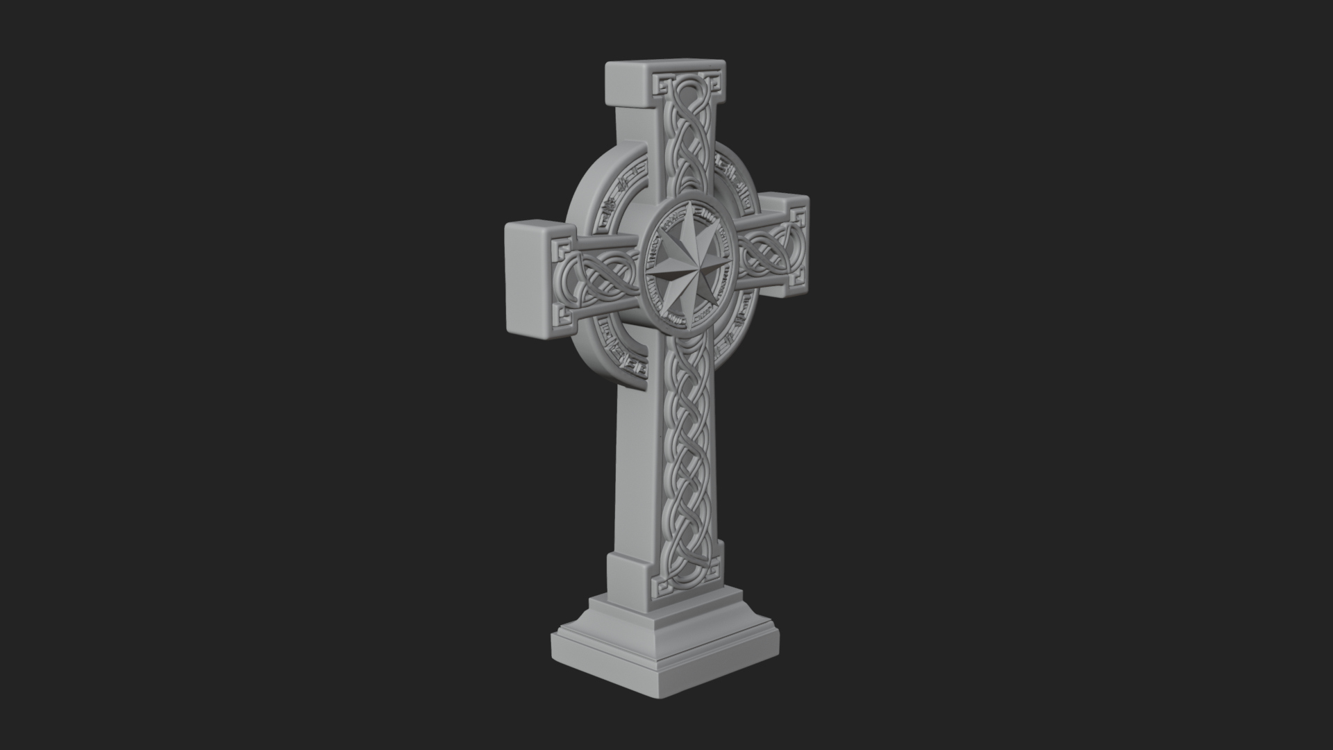 Carved Relief Wall Cross Design 149 3D Print Model 3D Model